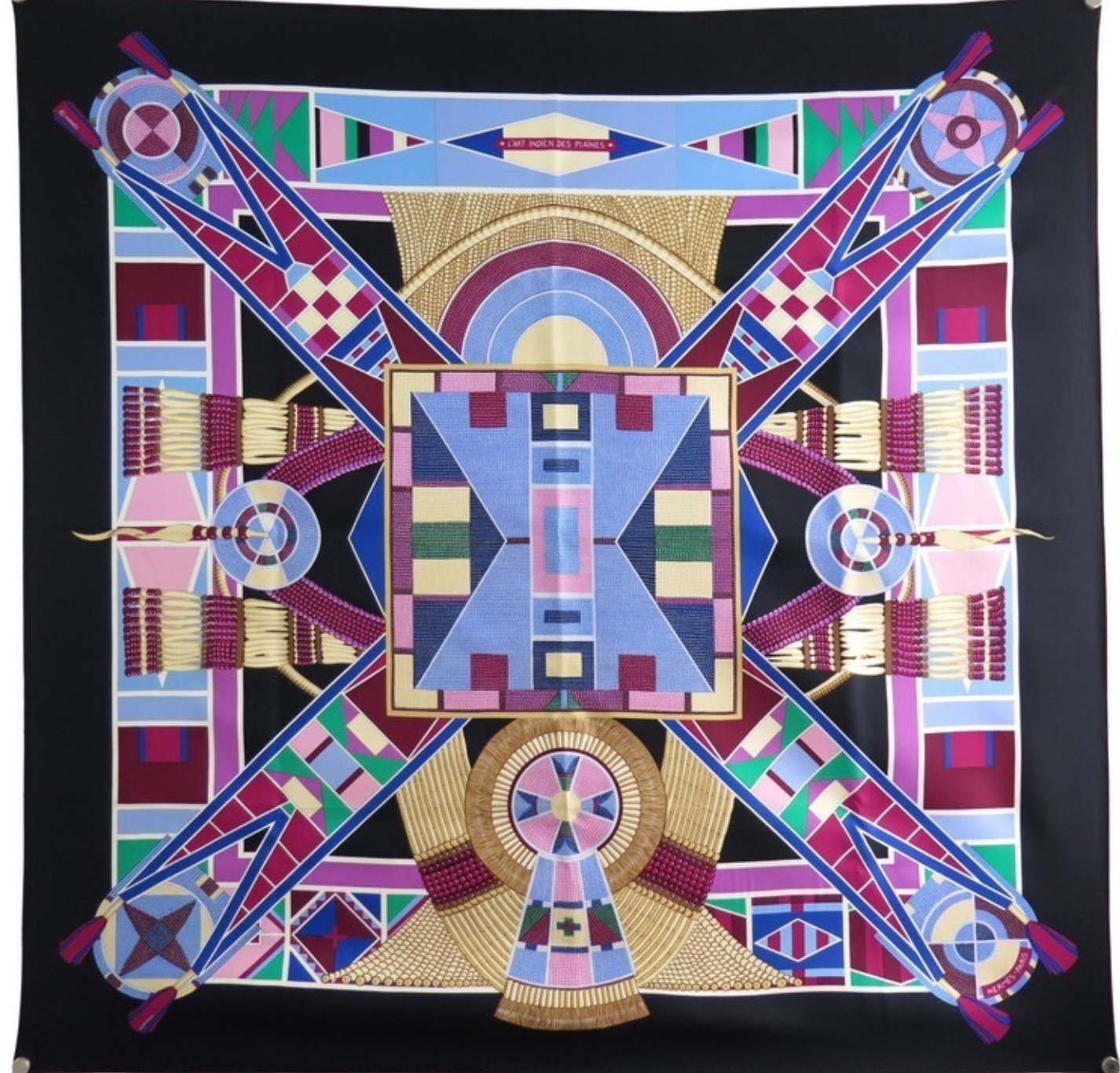 HERMES Lot of 20 Twill Silk Scarves 90 x 90 cm