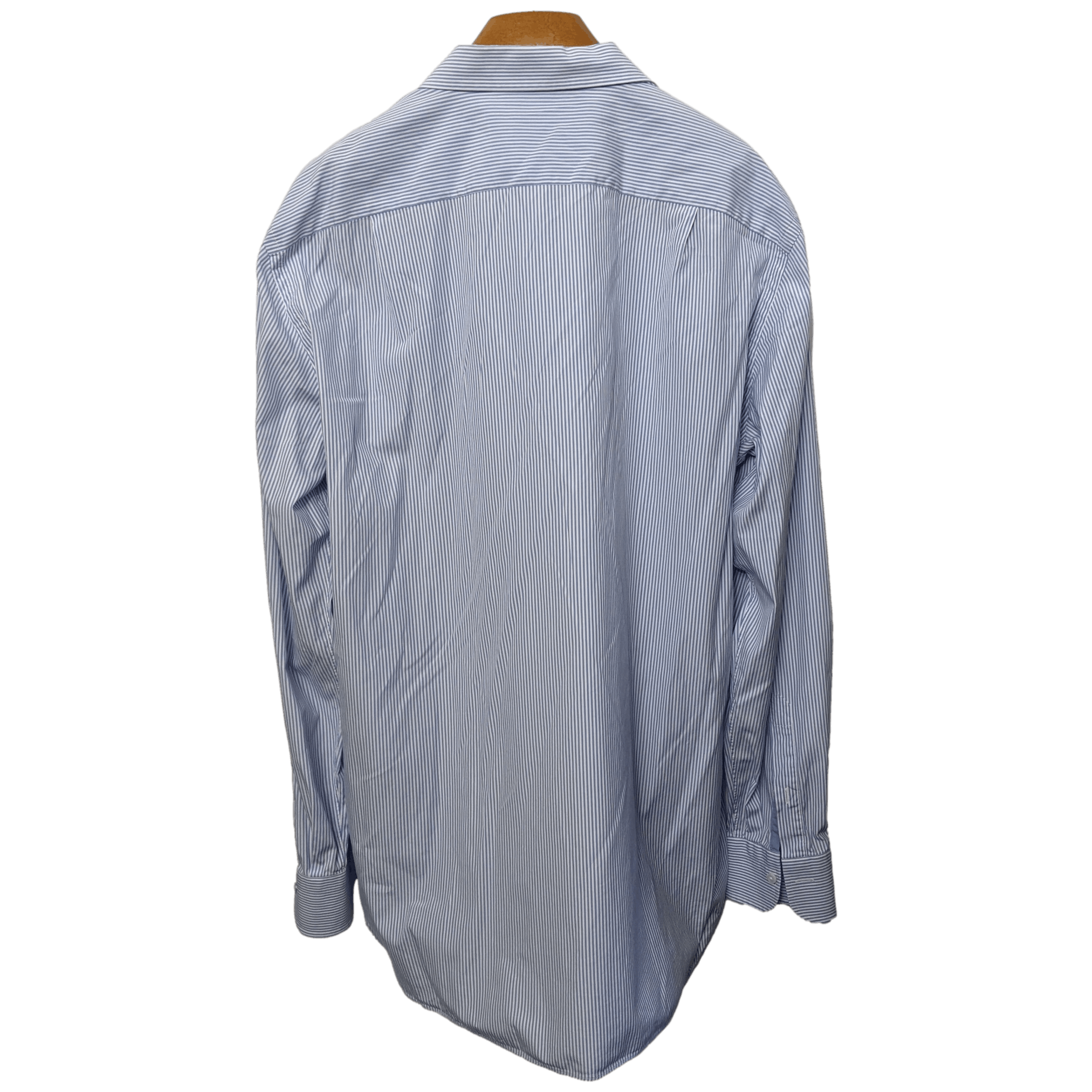ERMENEGILDO ZEGNA Blue Men's Long Sleeves Shirt, Sz44