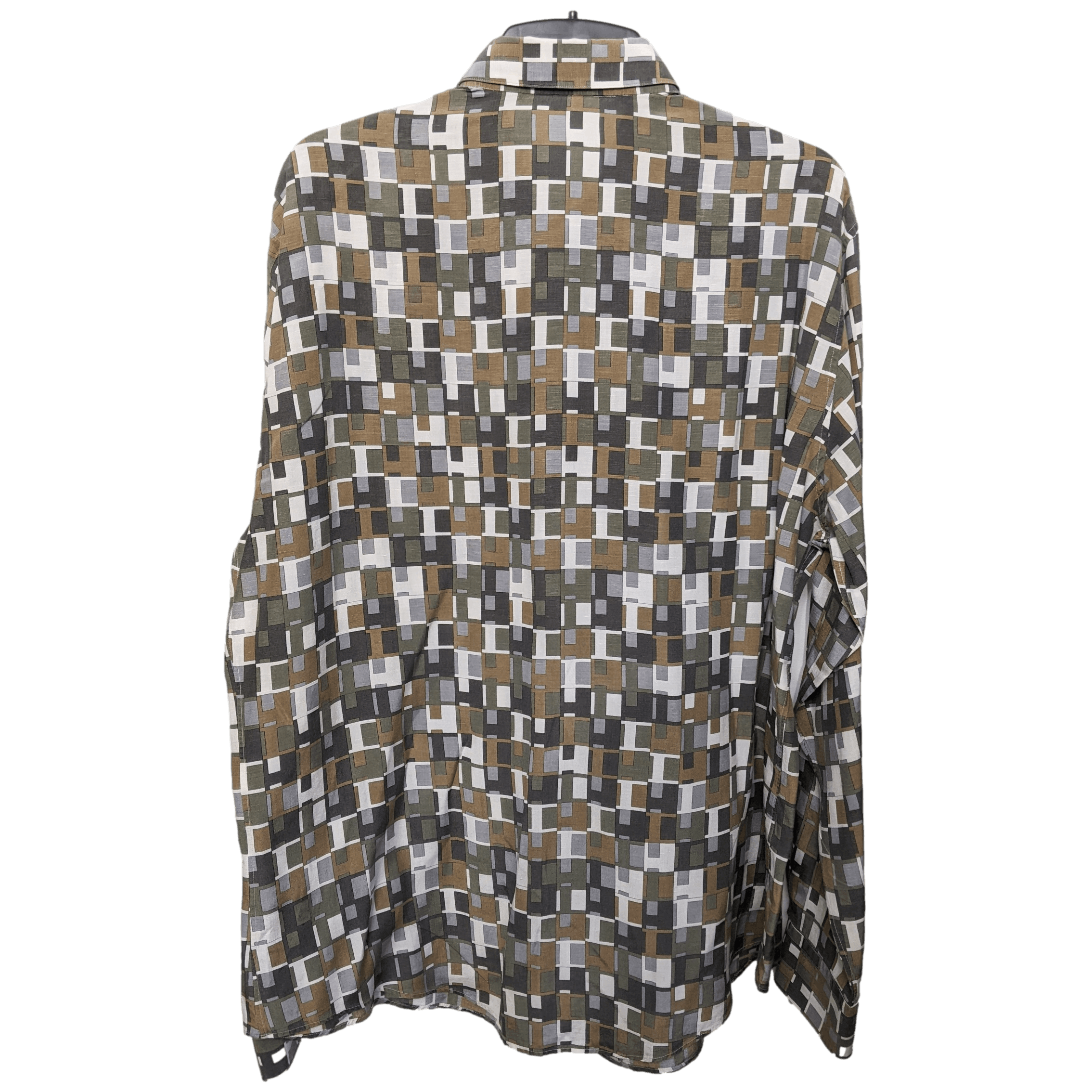 HERMES Modern SilkLinen Men's Long Sleeves Shirt, Sz44
