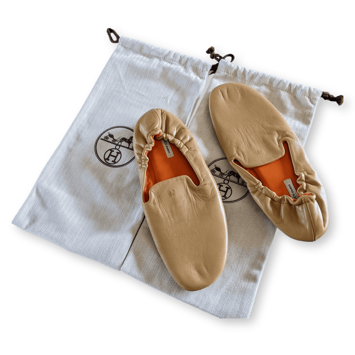 HERMES Travel Slippers - Pantoufles de voyage Sz38