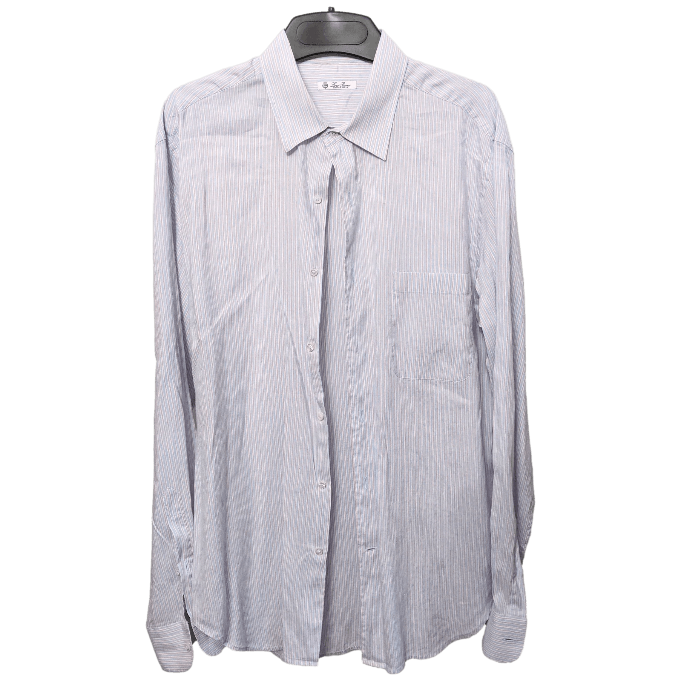 LORO PIANA Lined Men's Long Sleeves Shirt, Sz44