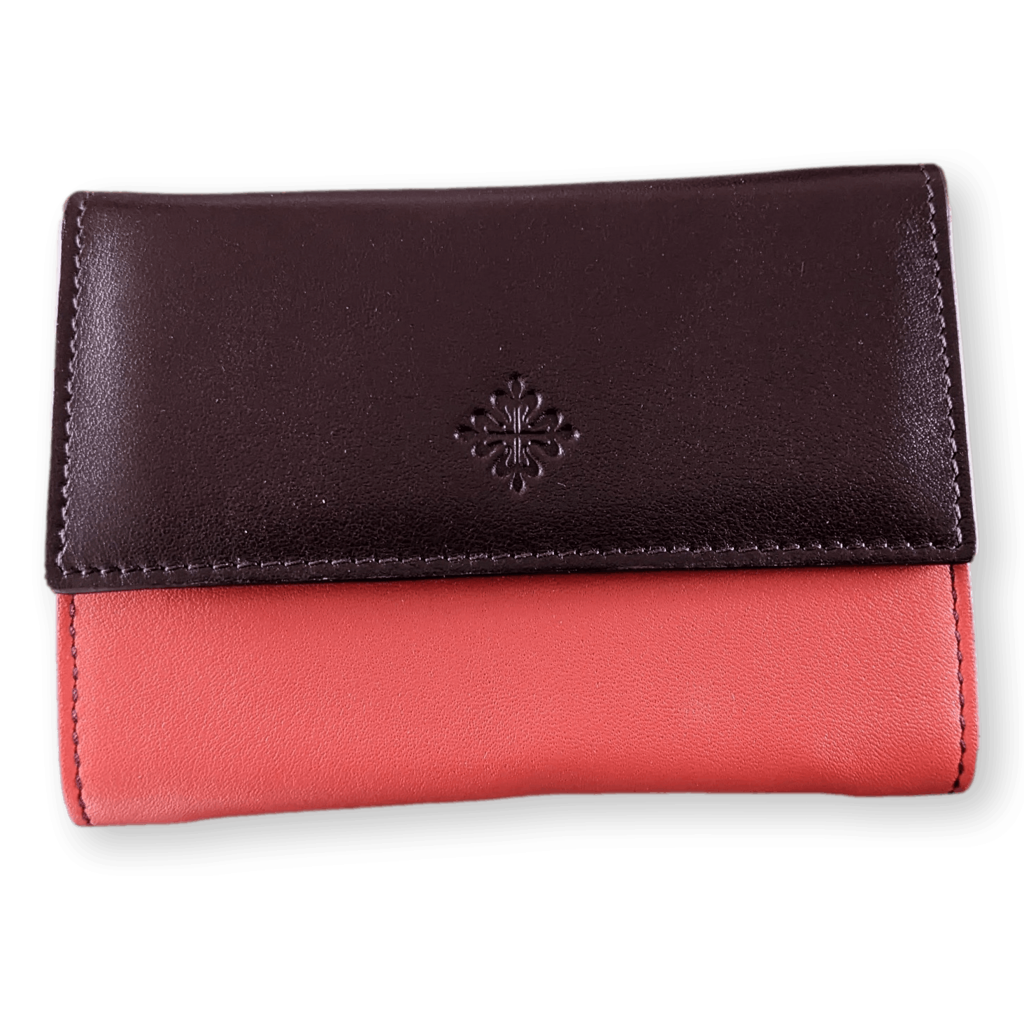 PATEK PHILIPPE Geneve PlumCoquelicot Leather Purse - Key Ring with Mirror