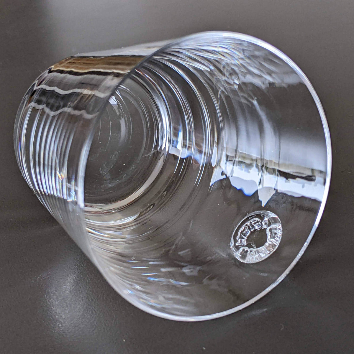 HERMES Clear Crystal "Clou de Selle " Tumbler Gobelet Verre, Pristine Condition!