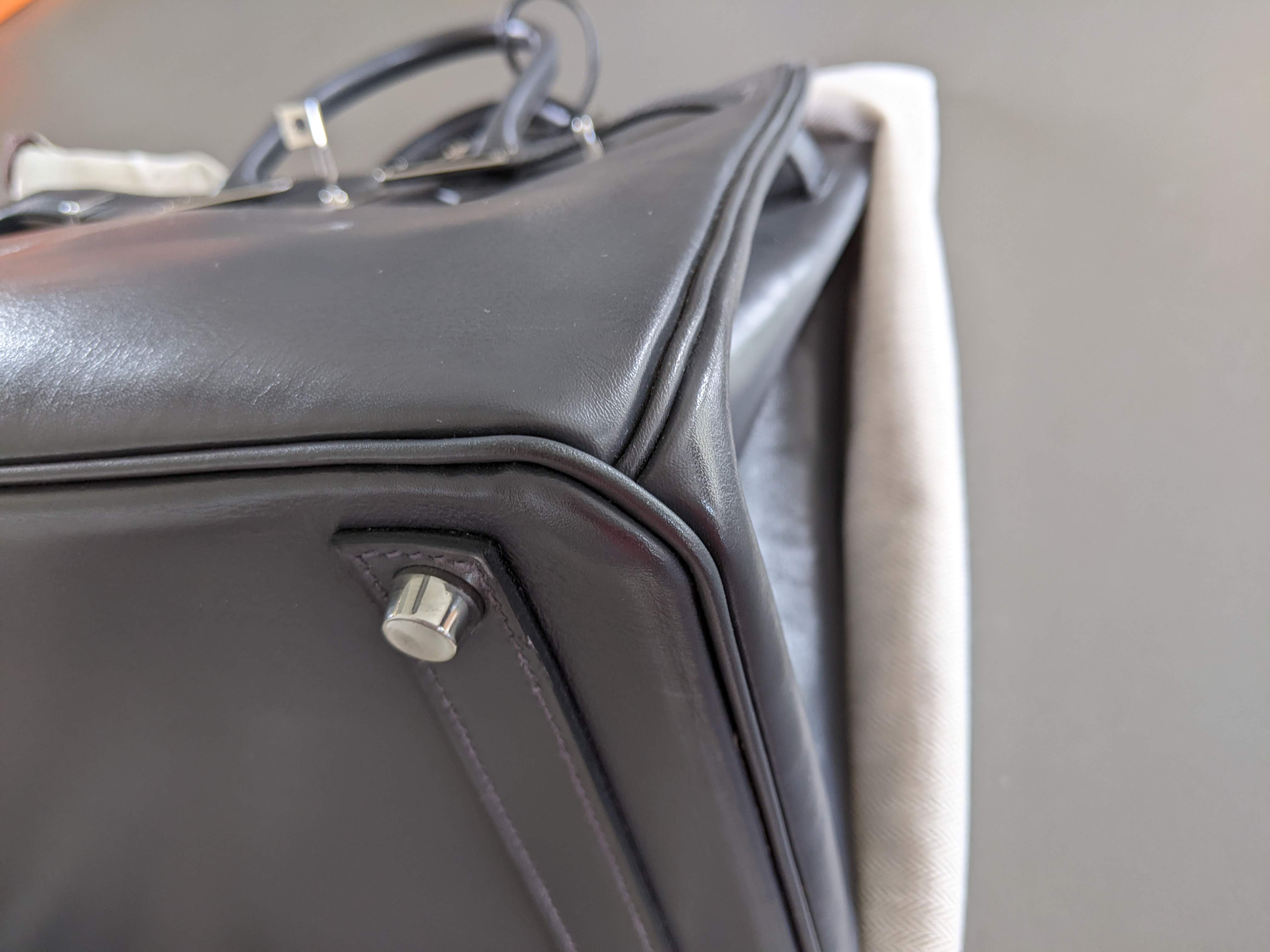 HERMES BIRKIN 32 HAC Ardoise Box PHW