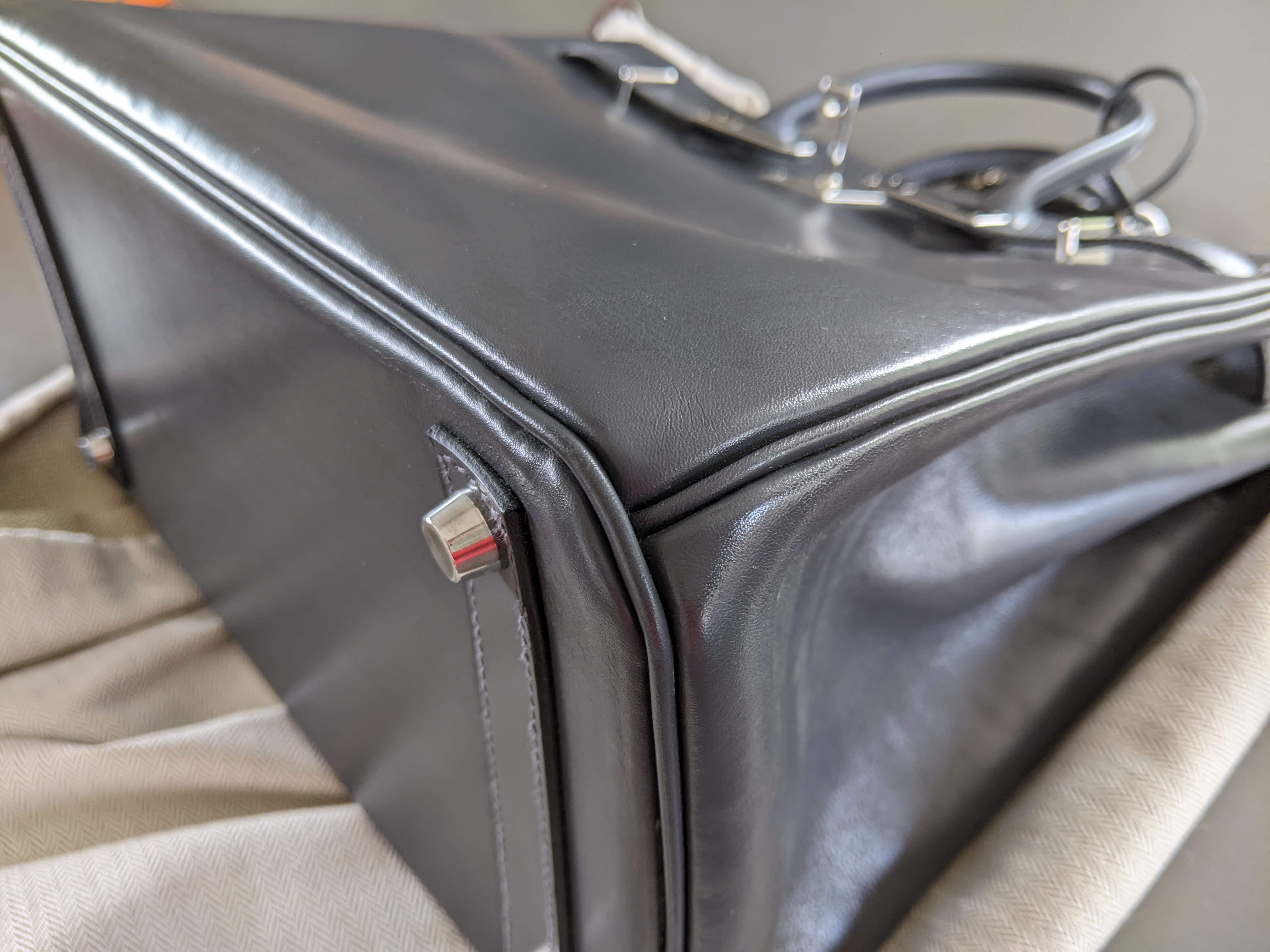 HERMES BIRKIN 32 HAC Ardoise Box PHW