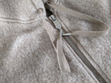 HERMES SWEAT CAPUCHE ZIPPE DETAILS CUIR Fleece Zipped Hoody SzL