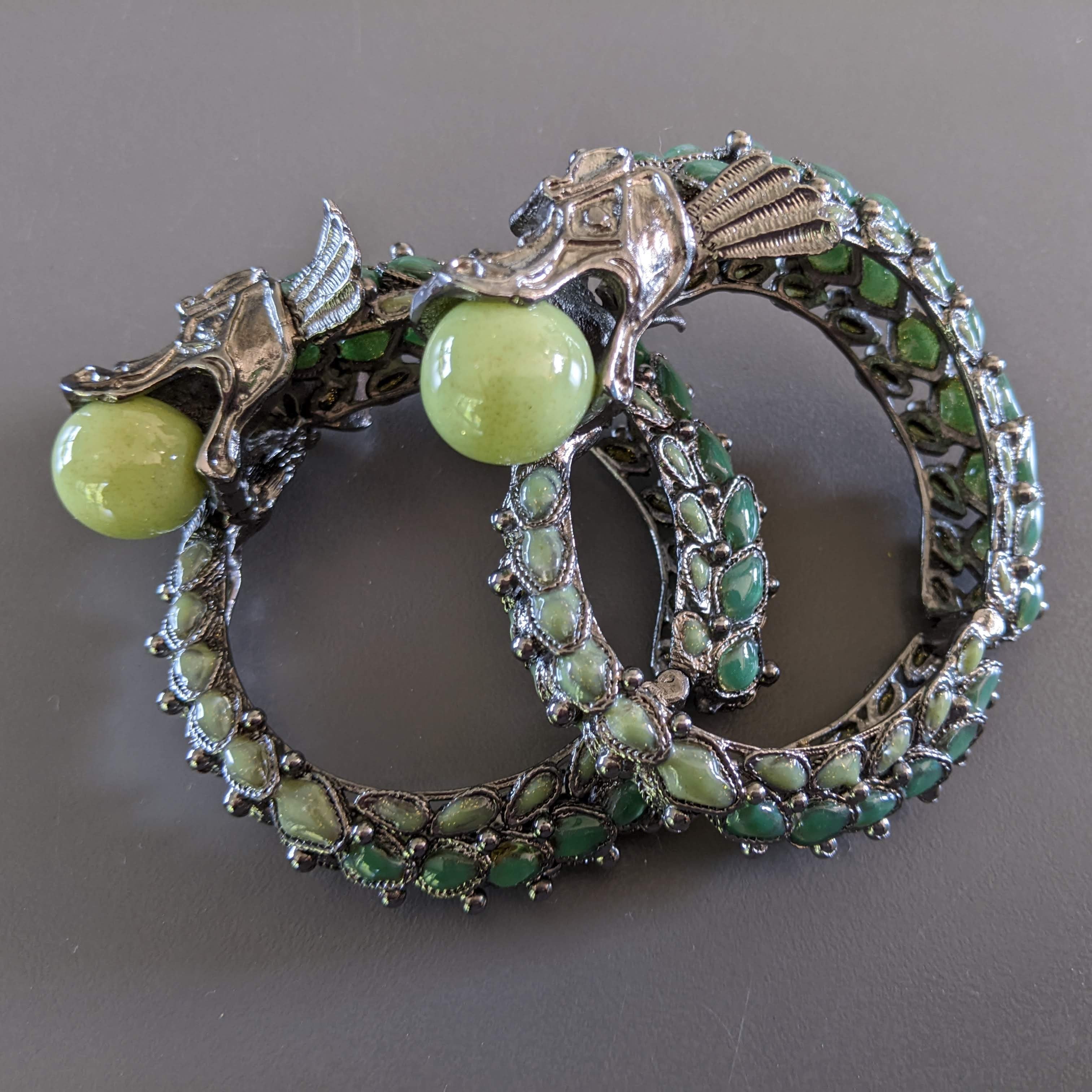 CHANEL DRAGON Collection Metiers d'Art "PARIS- SHANGAI" Pre-fall 2010 Bangle Bracelet, RARE!