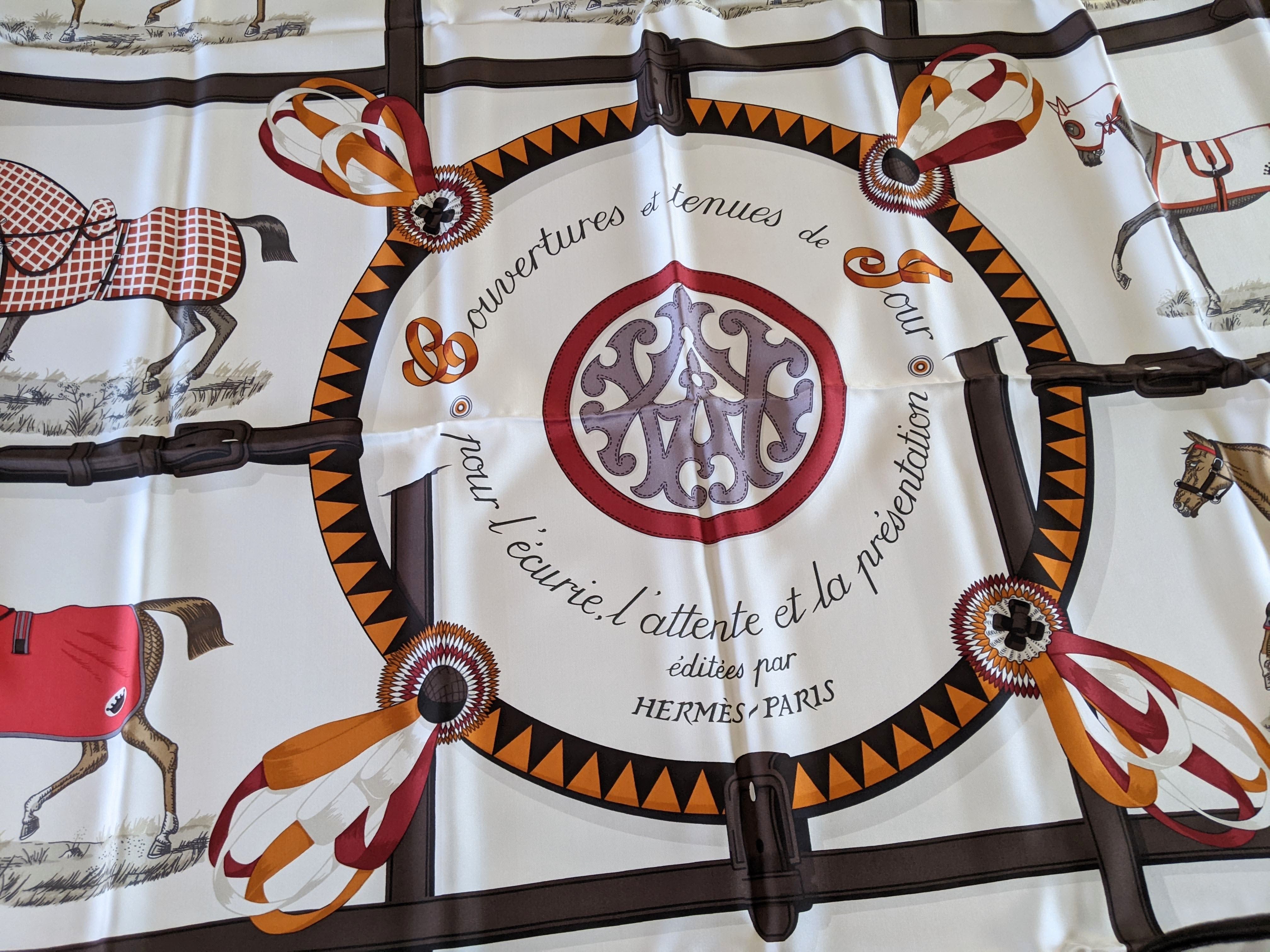 HERMES COUVERTURES ET TENUES DE JOUR Carre Geant Twill Plume 140 x 140 cm