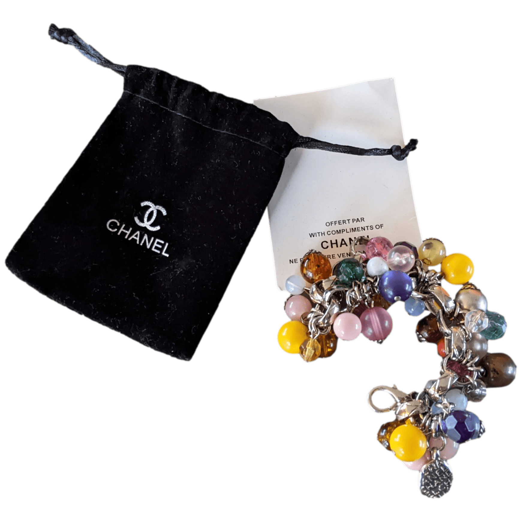 CHANEL Multicoloured Beaded Glass Bracelet VIP