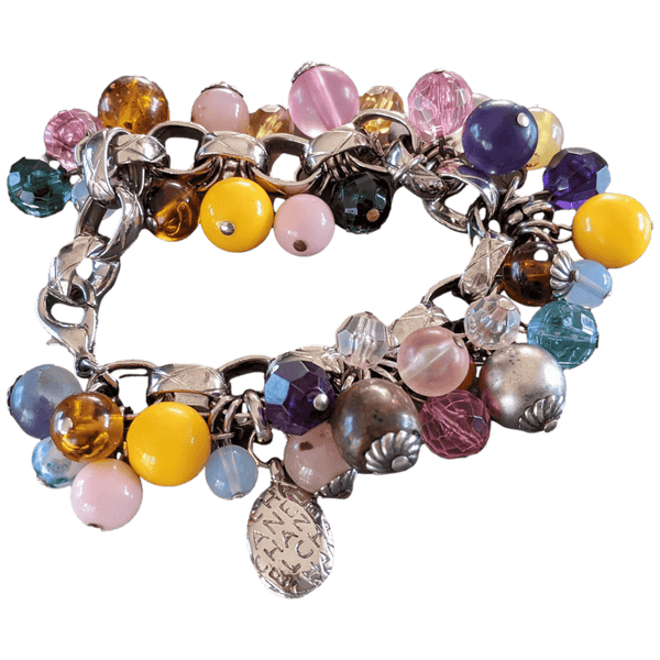 CHANEL Multicoloured Beaded Glass Bracelet VIP