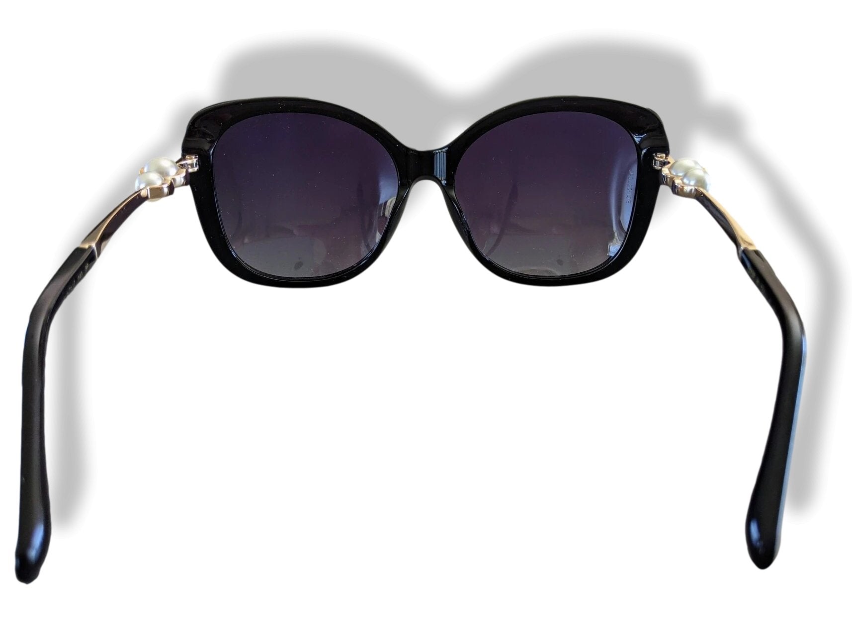 Chanel Black Acetate Pearl CC Women Polarized Sunglasses PAPILLON Ret. 490cm EUR, Mint! - poupishop