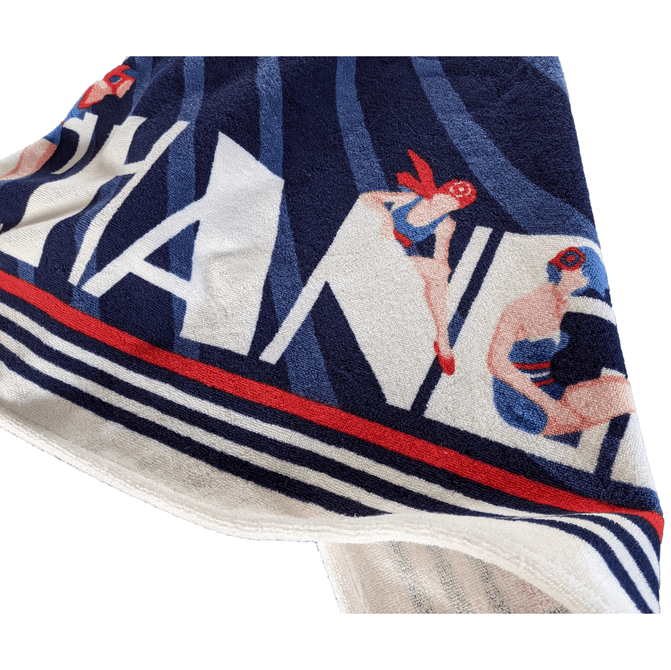 CHANEL Baigneuses Vintage Terry Cotton Beach Towel 100 x 175 cm
