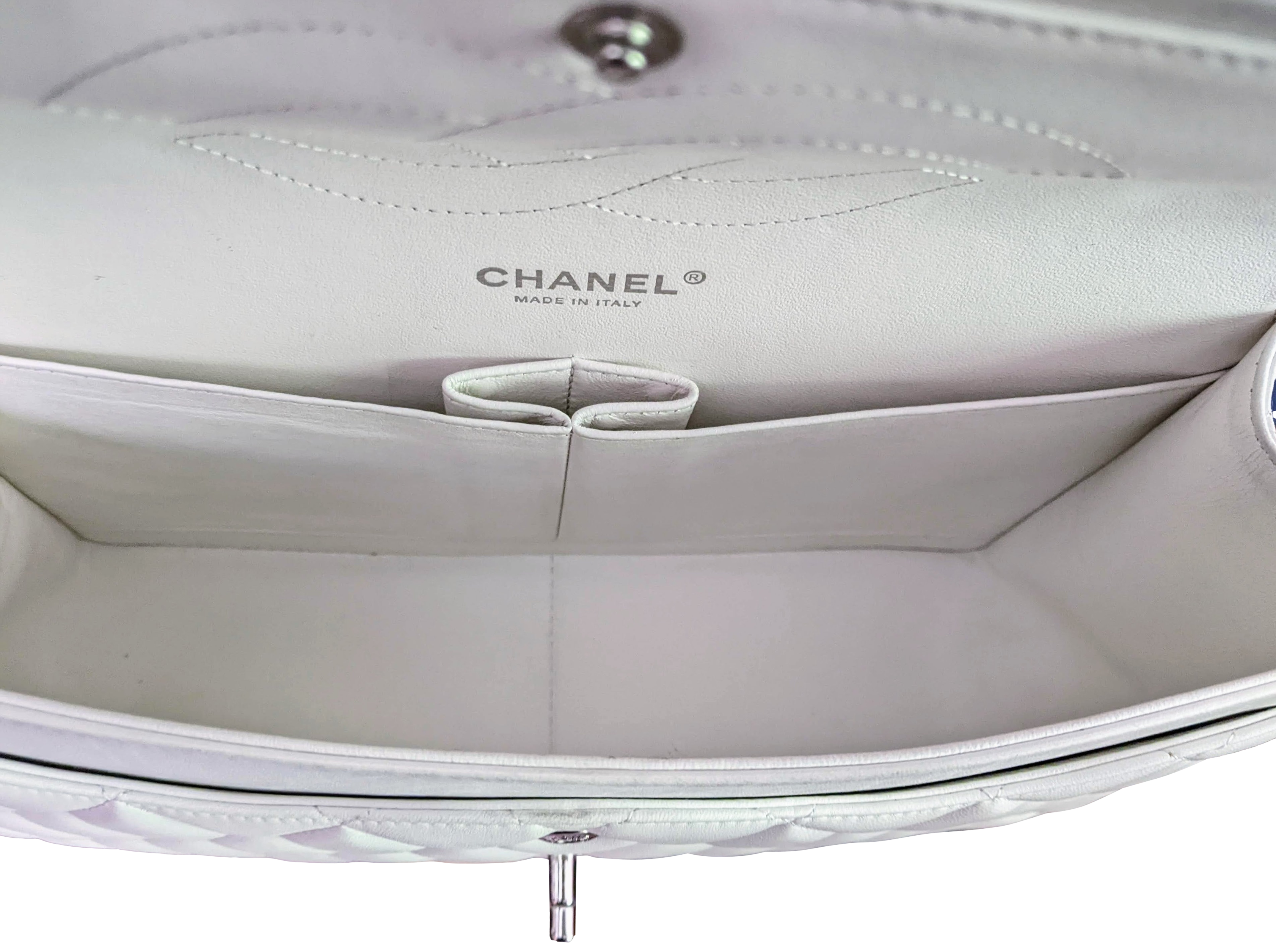 CHANEL TIMELESS CLASSIQUE JUMBO White Shoulder Bag PHW