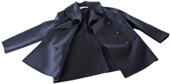 CHRISTIAN DIOR CABAN Pea Coat Jacket in 100% Navy Cashmere Sz36