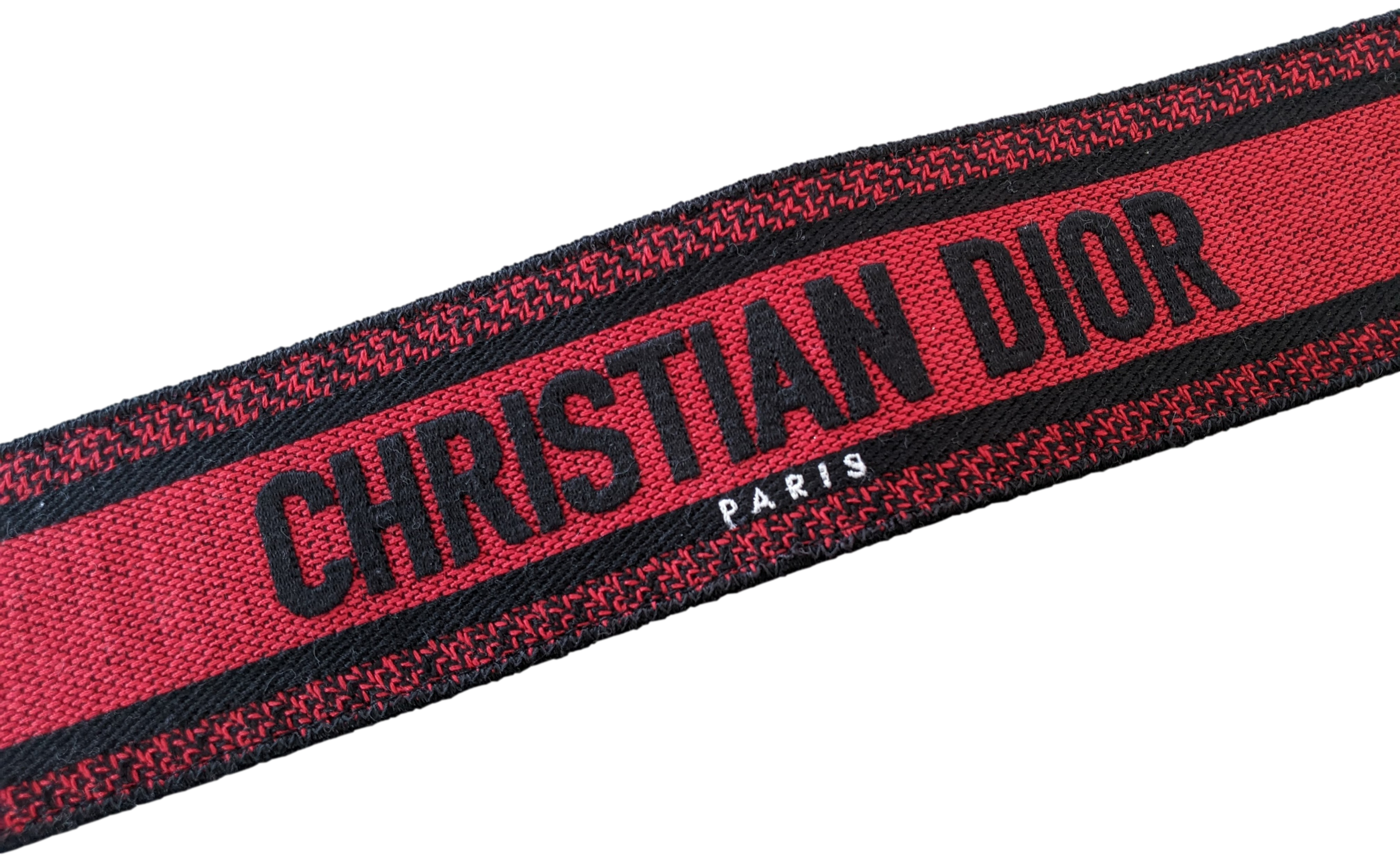 CHRISTIAN DIOR Large Canvas Belt Sz75