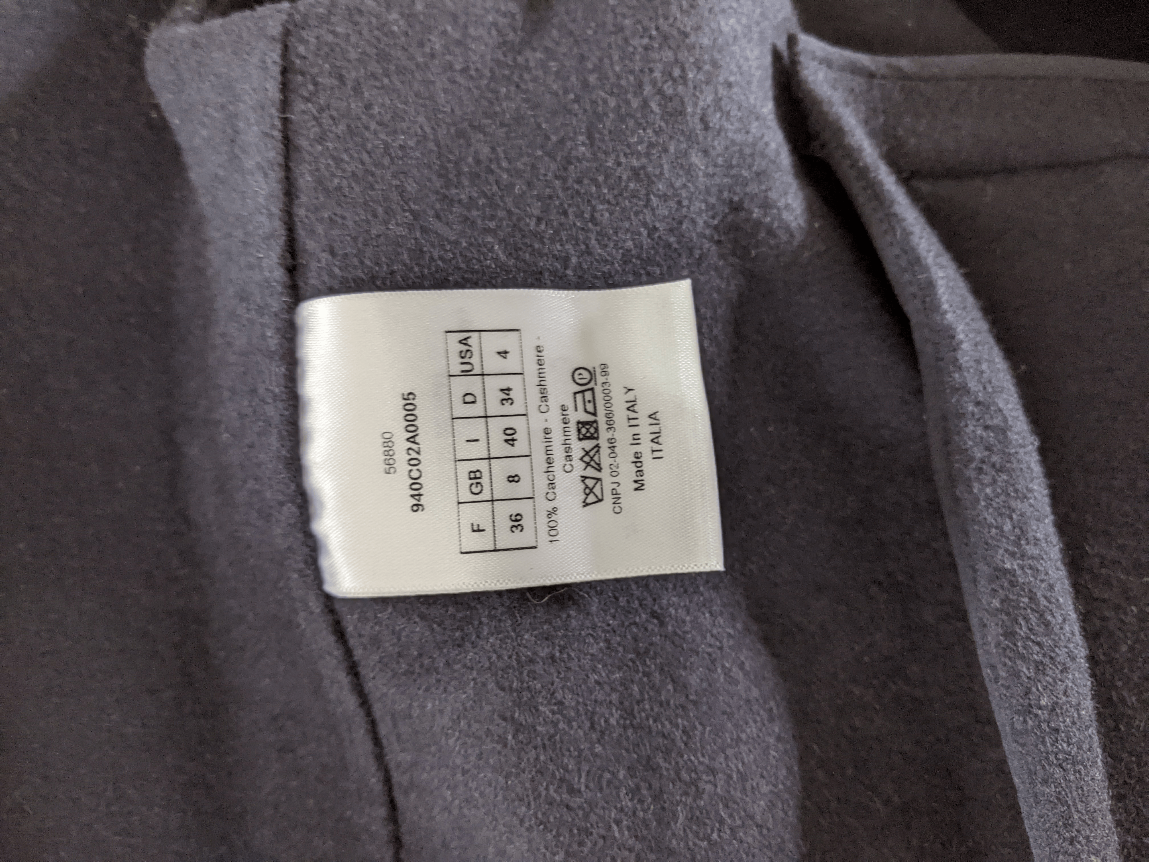 CHRISTIAN DIOR CABAN Cashmere Pea Coat Jacket Sz36
