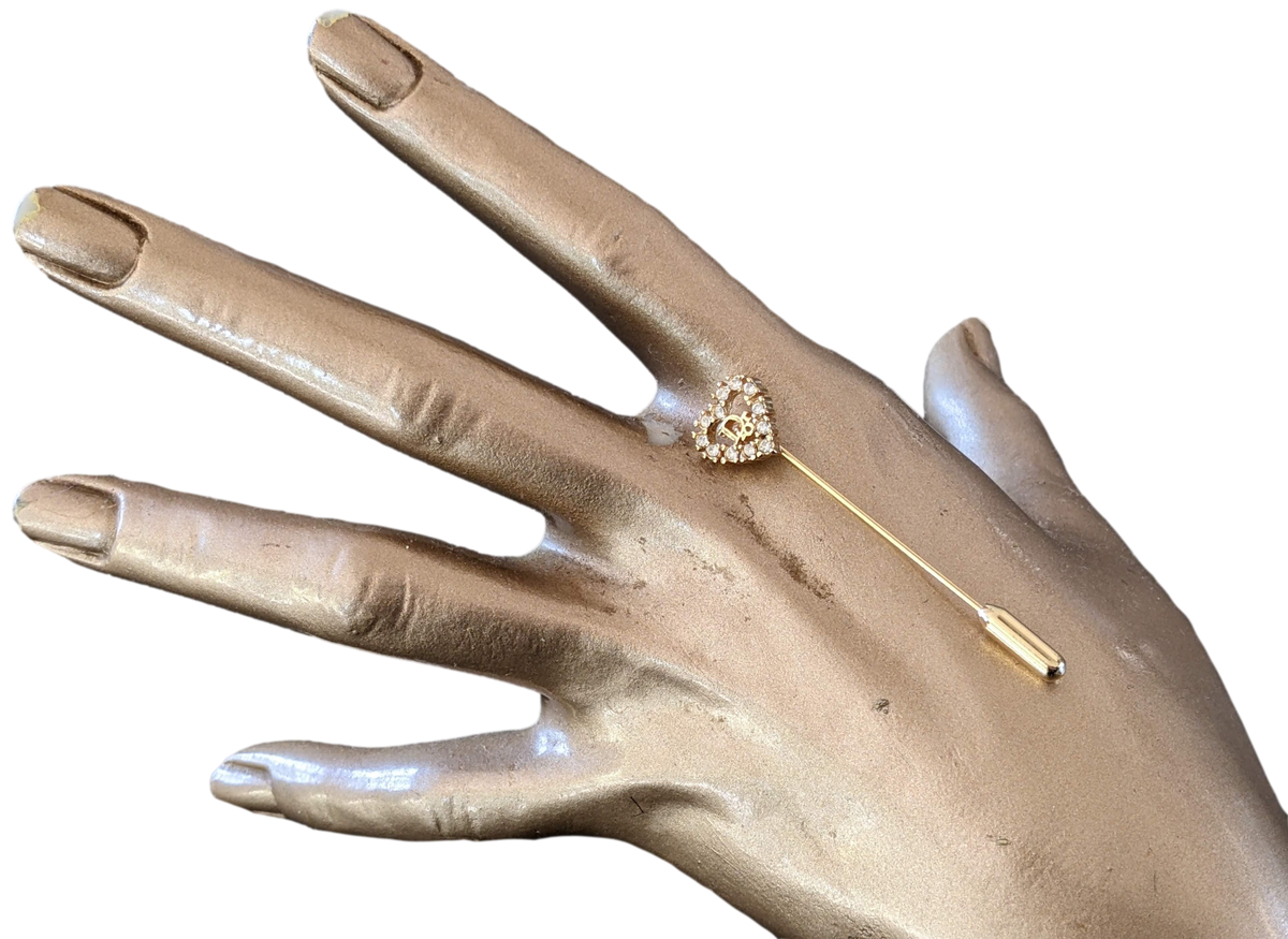 CHRISTIAN DIOR COEUR Pin Brooch