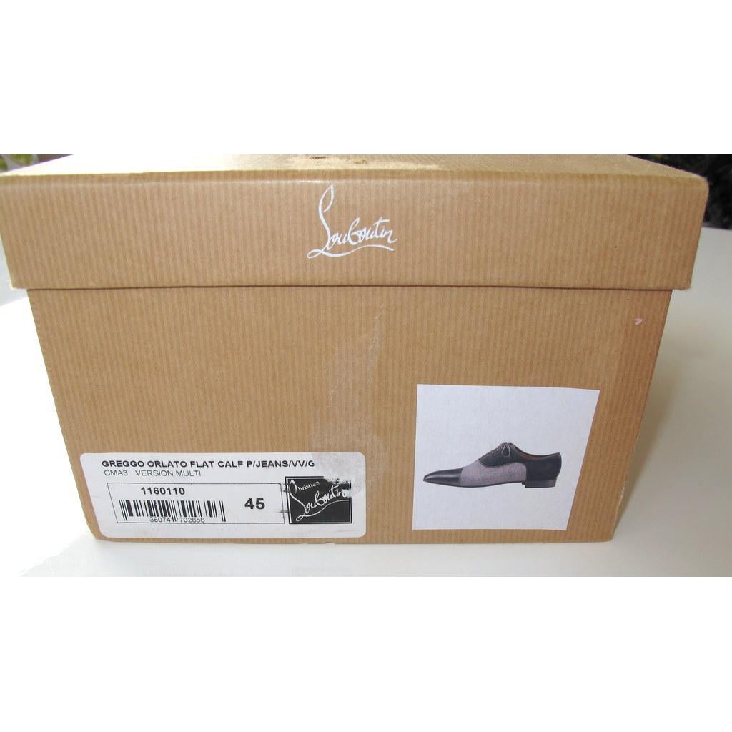 Christian Louboutin Greggo Orlato Flats Calf/Jean Men Shoes, NIB! - poupishop
