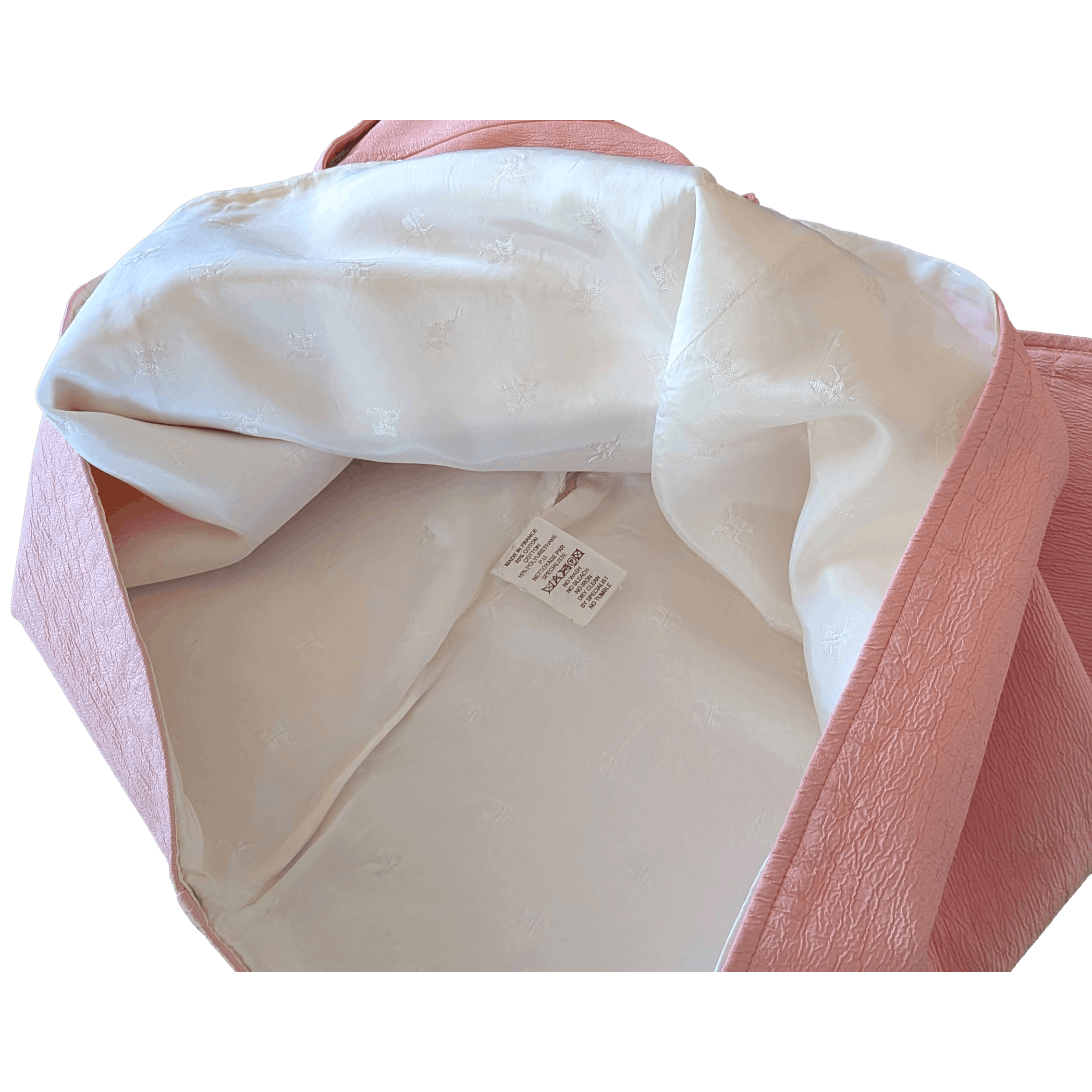 COURREGES Vintage Pink Tumbled Vinyl Mini Jupe