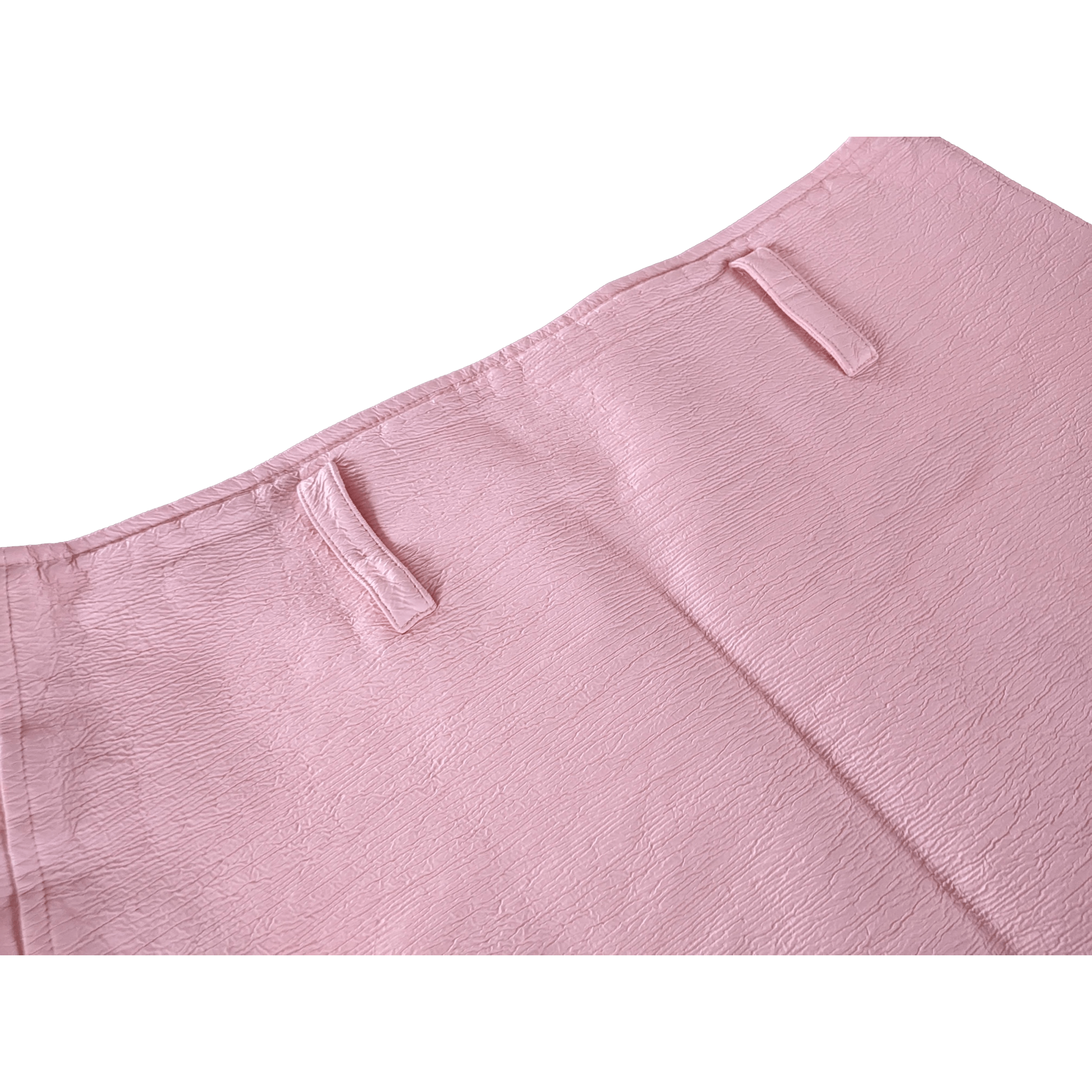 COURREGES Vintage Pink Tumbled vinyl Mini Jupe Size M