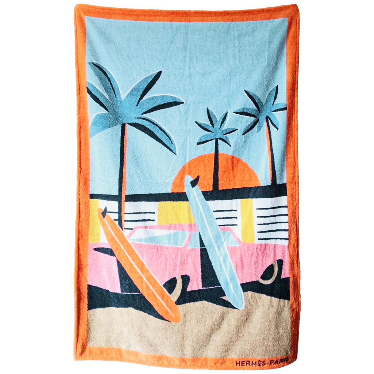 HERMES Après la Vague Terry Towel 90 x 150 cm, New!