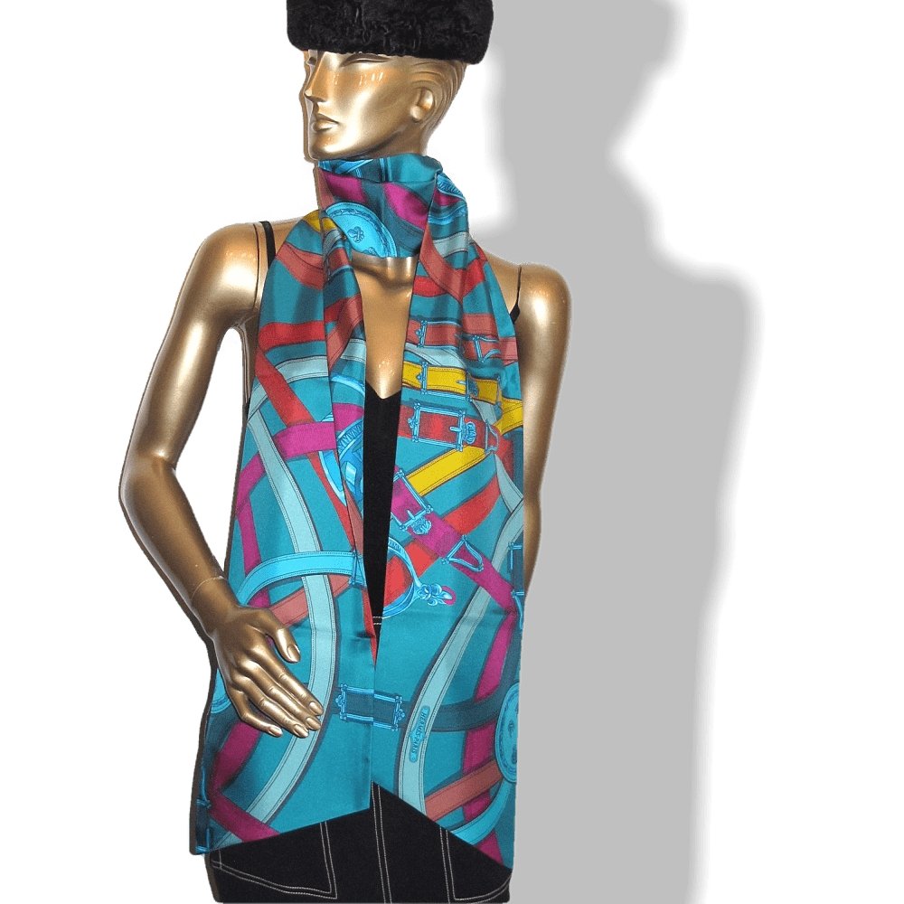 Hermes Cavalcadour by Henri d'Origny Maxi Twilly Scarf