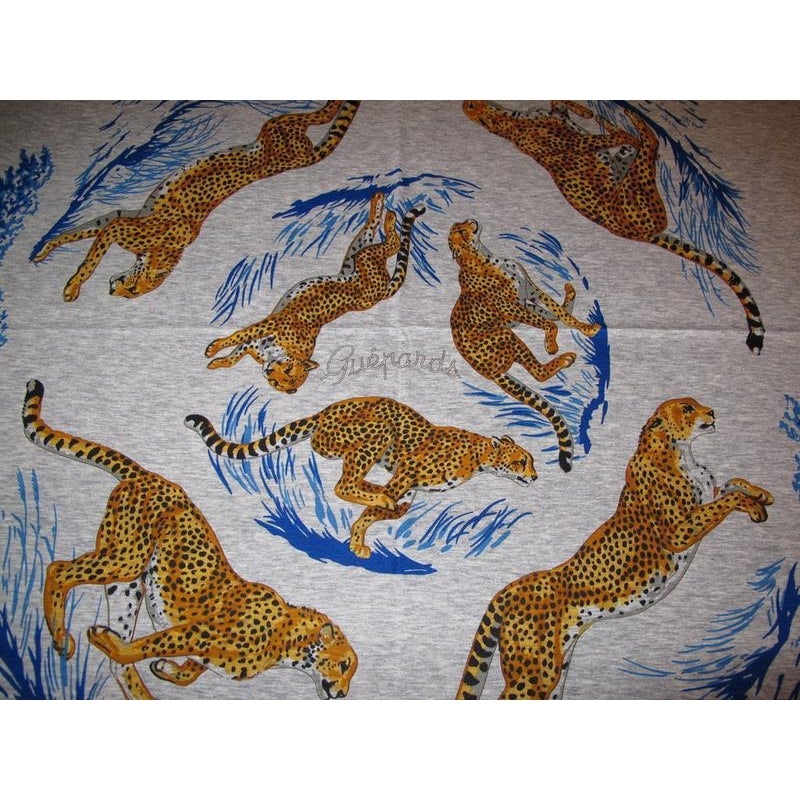 Hermes cotton Guepards Tee-Shirt cotton scarf