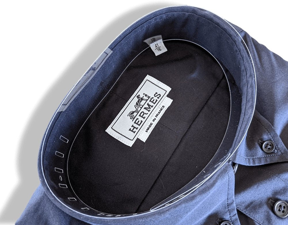 Hermes Men's Blue/White Cotton Shirt 24 Sz41, BNIB!