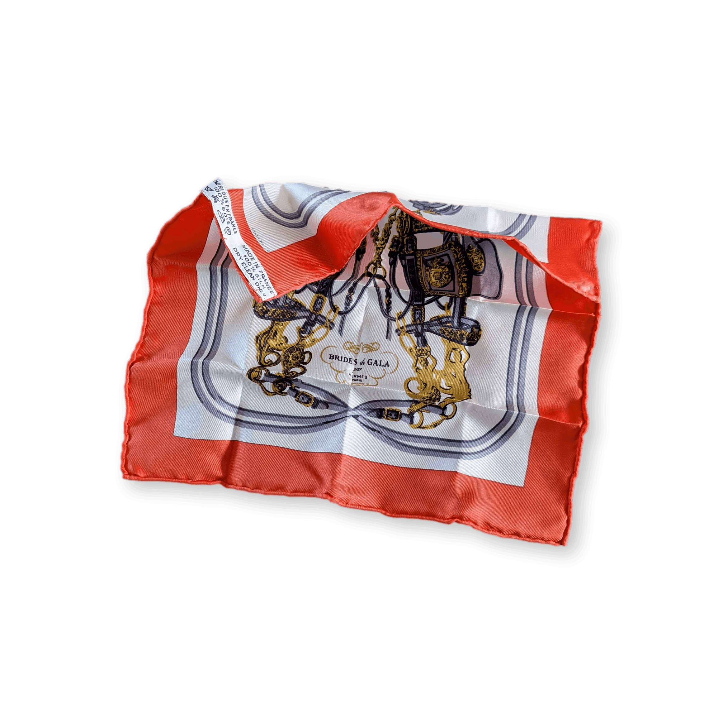 HERMES 1995 Red Bleuette Doll 20 cm Brides de Gala Twill Silk Scarf 90th Anniversary New in Box Collector