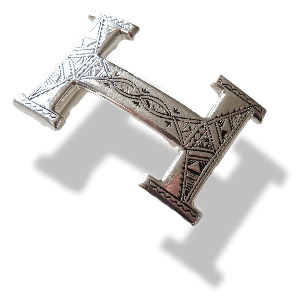 Hermes Silver 925 TOUAREG Belt Buckle H 32mm