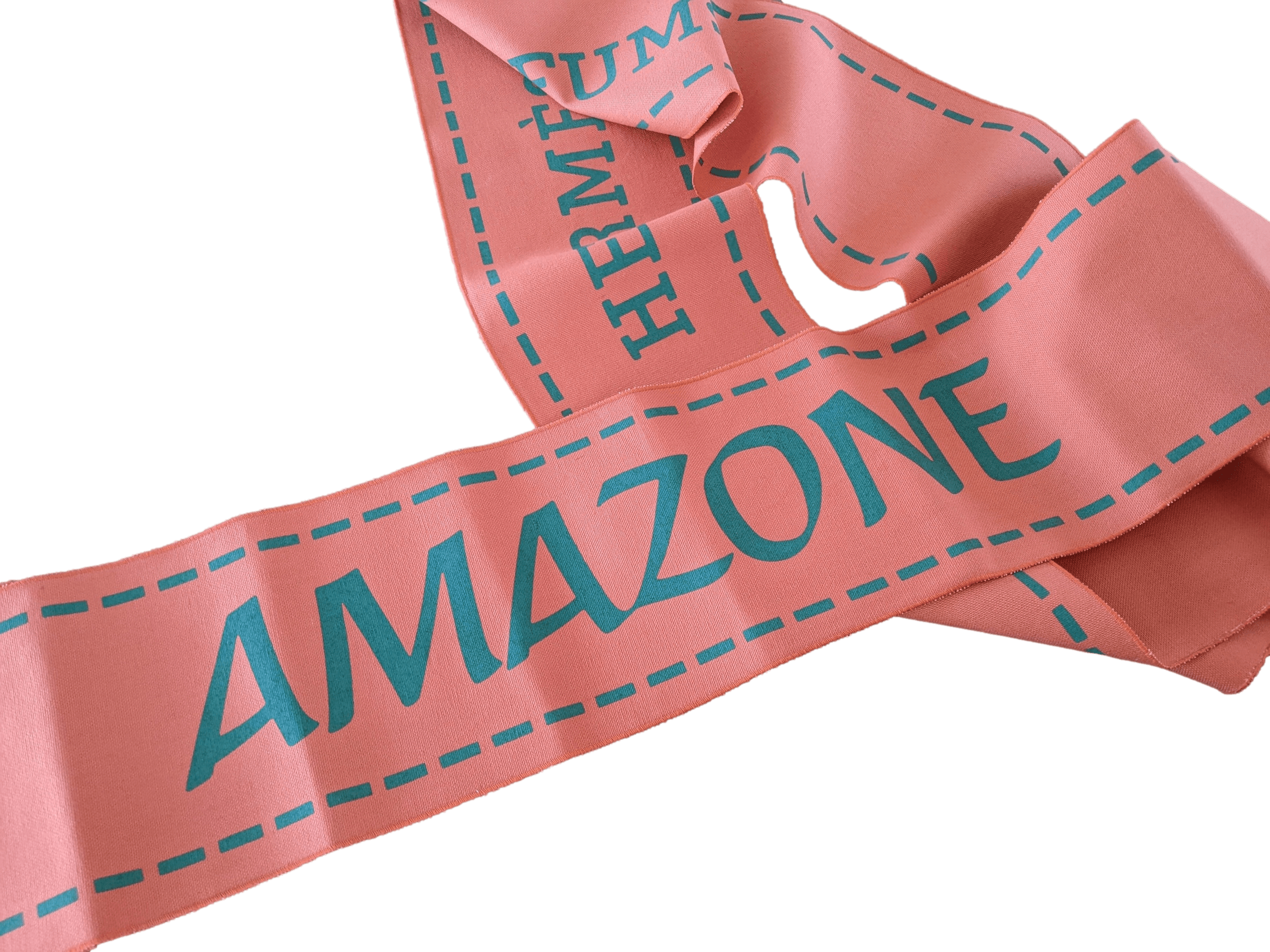 HERMES PARFUMS AMAZONE Vintage Long Cotton Banner 16 x 300 cm