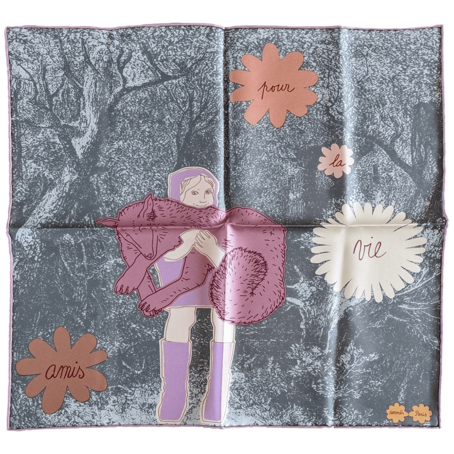 HERMES 2010 Special Issue AMIS POUR LA VIE by Agathe Gonnet Gavroche 45 x 45 cm