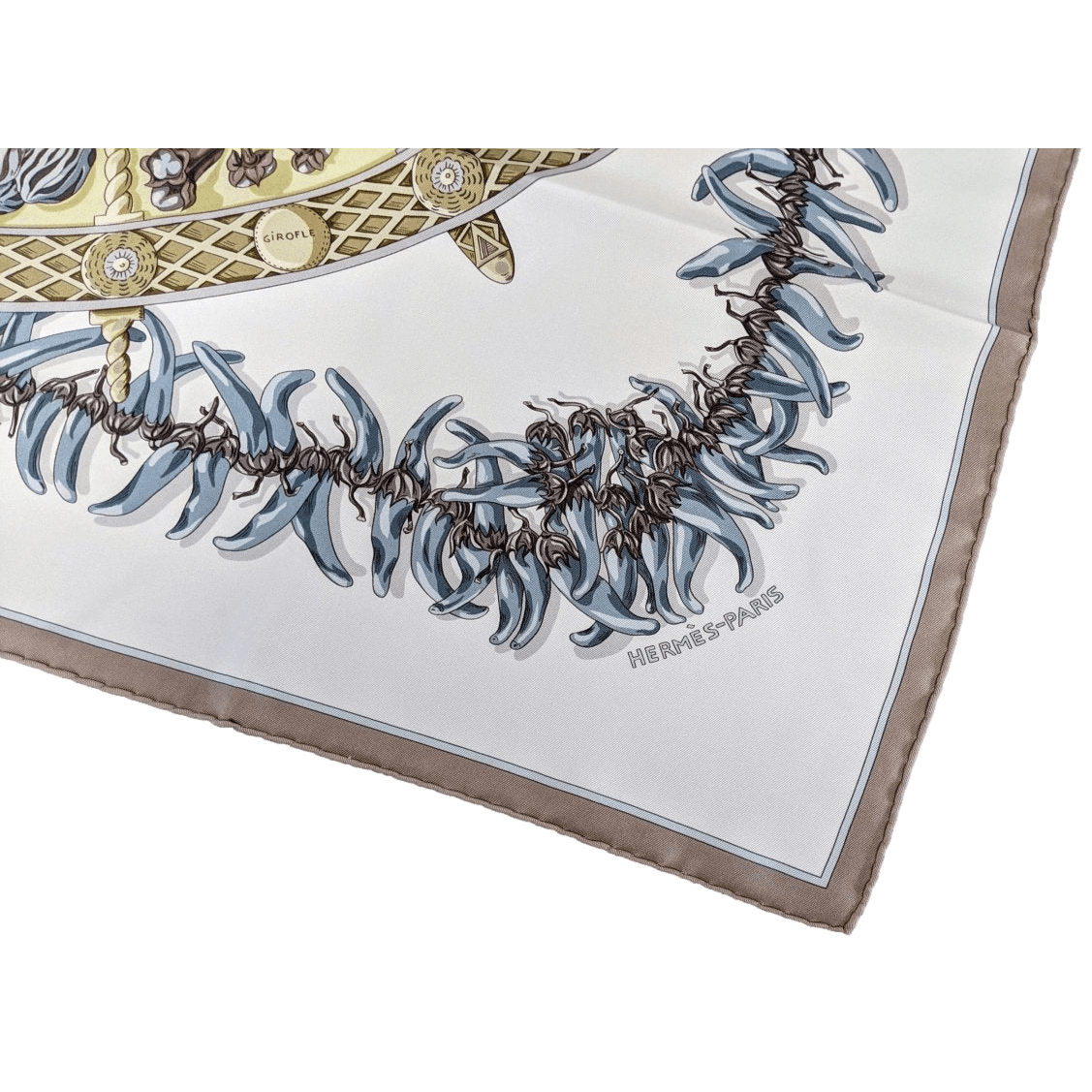 HERMES 2001 Au Pays des Epices by Annie Faivre Twill 90 x 90 cm,