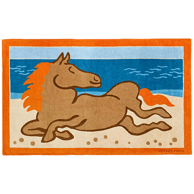 HERMES Bain de Soleil Beach Towel 90 x 150 cm New
