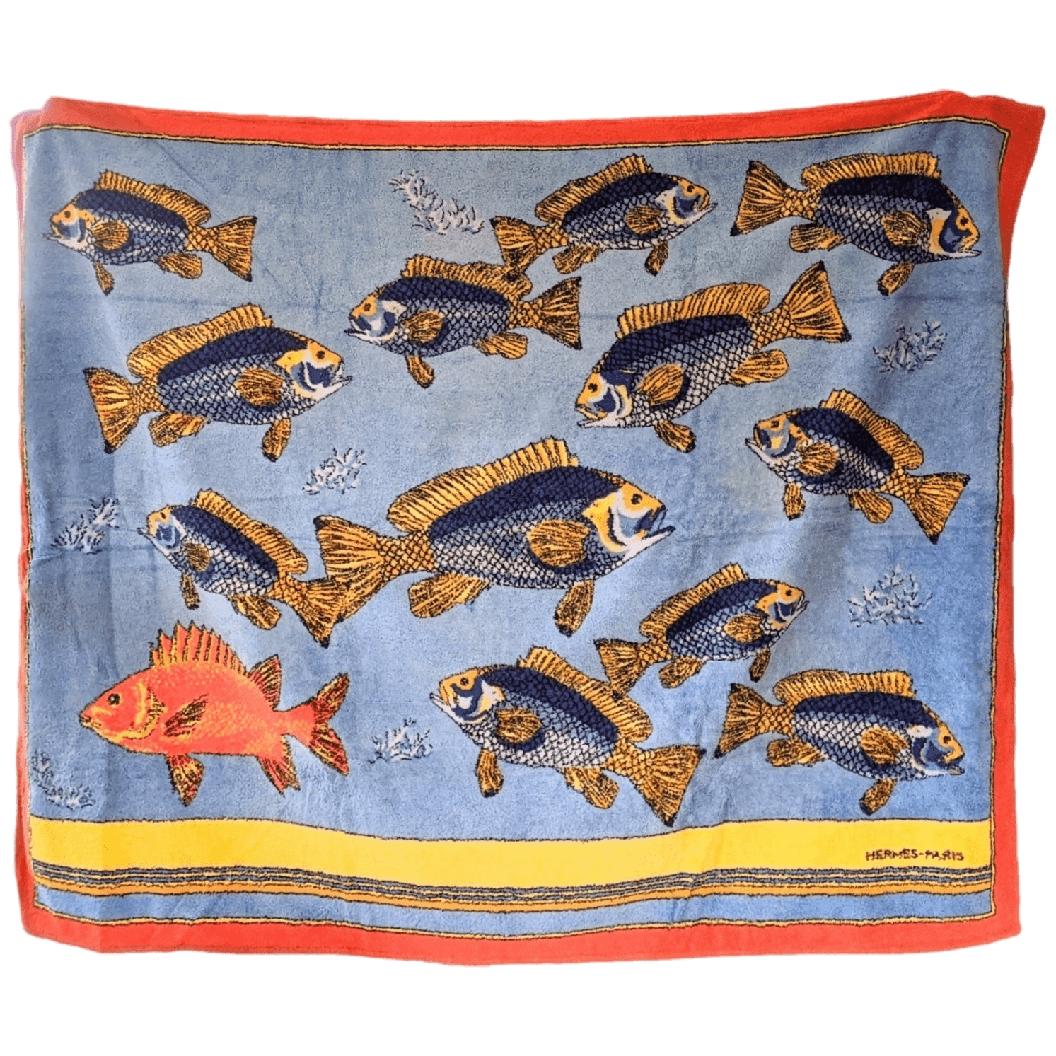 HERMES Bali Fishes Terry Beach Towel XXL 145 x 190 cm