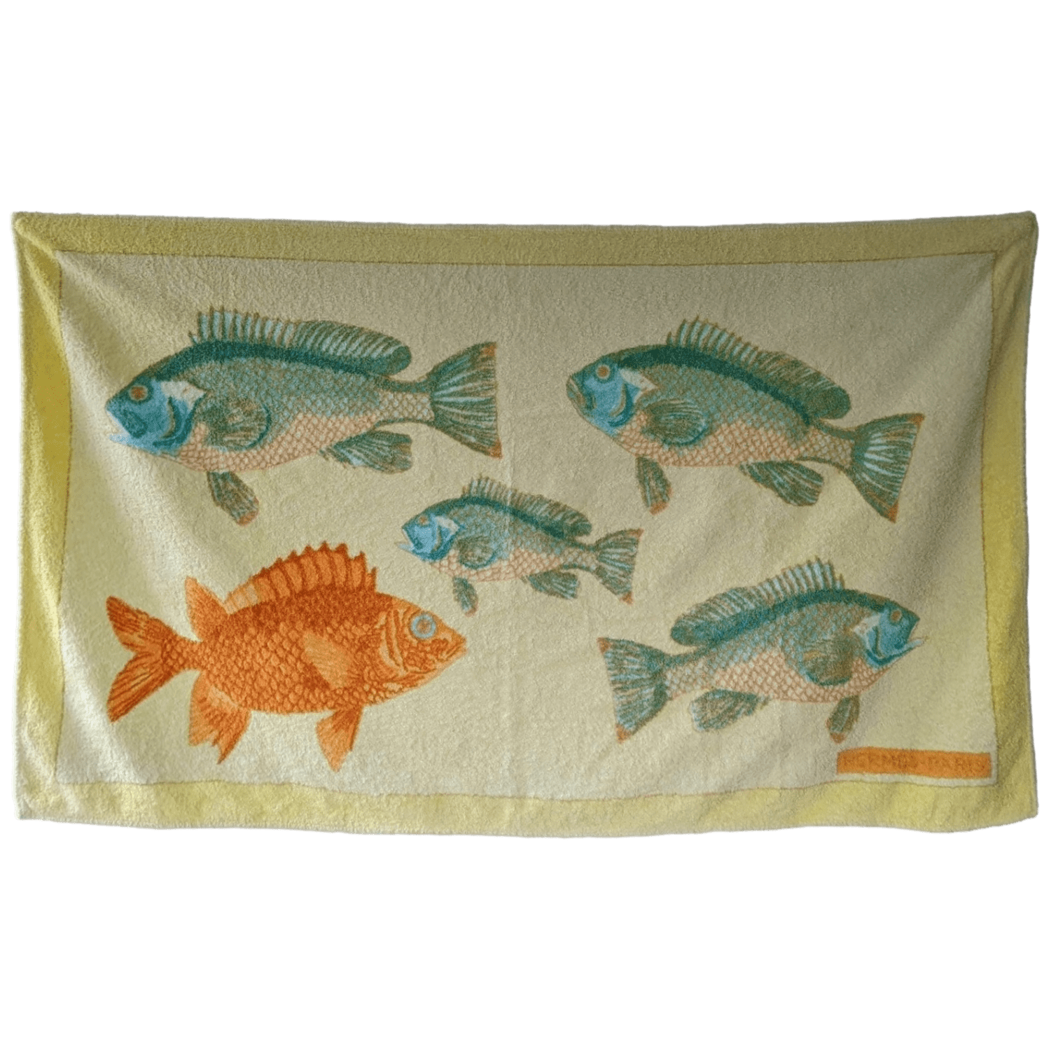 HERMES Bali Yellow Tapis de Plage Terry Beach Towel GM 90 x 150 cm