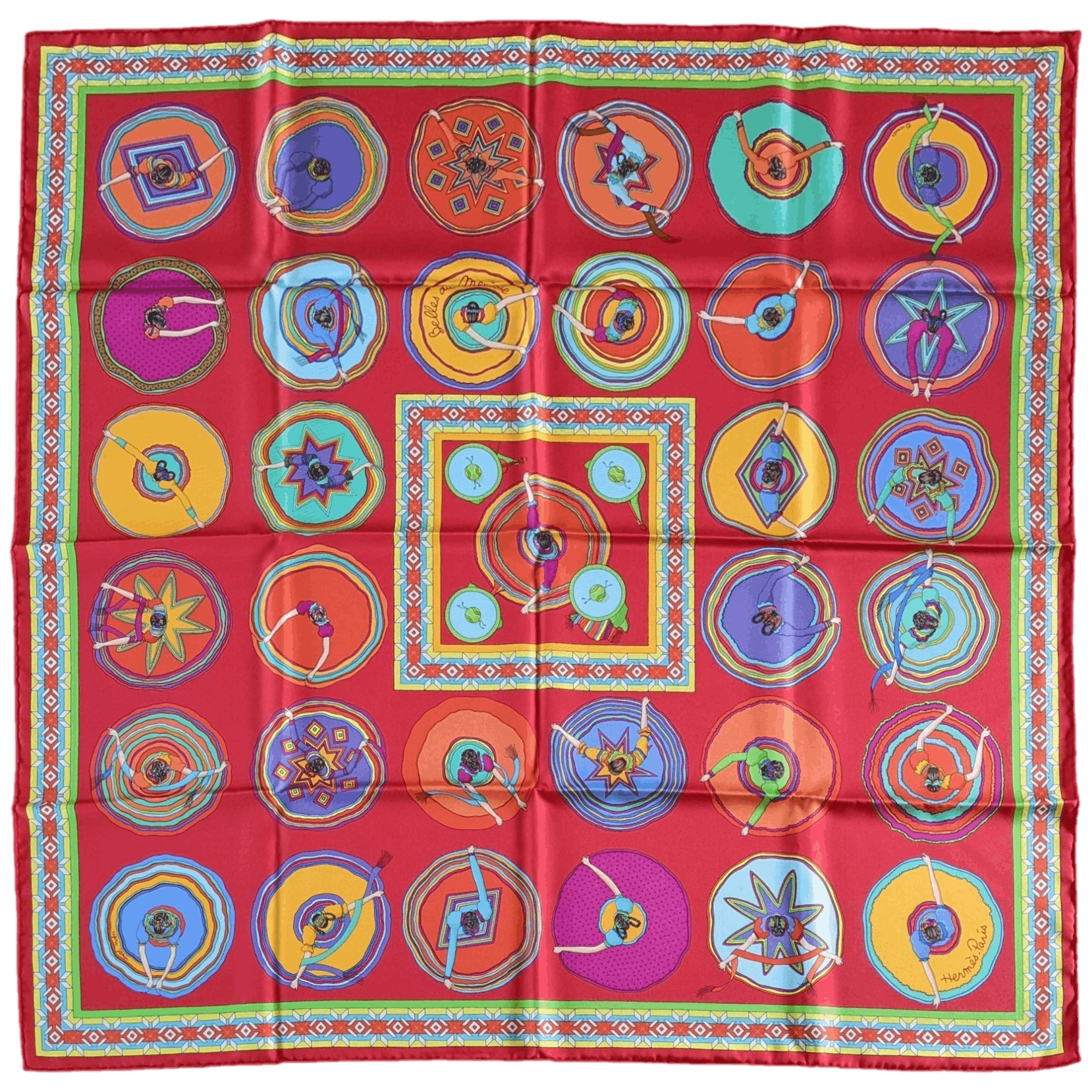HERMES Belles du Mexique Twill Scarf 90