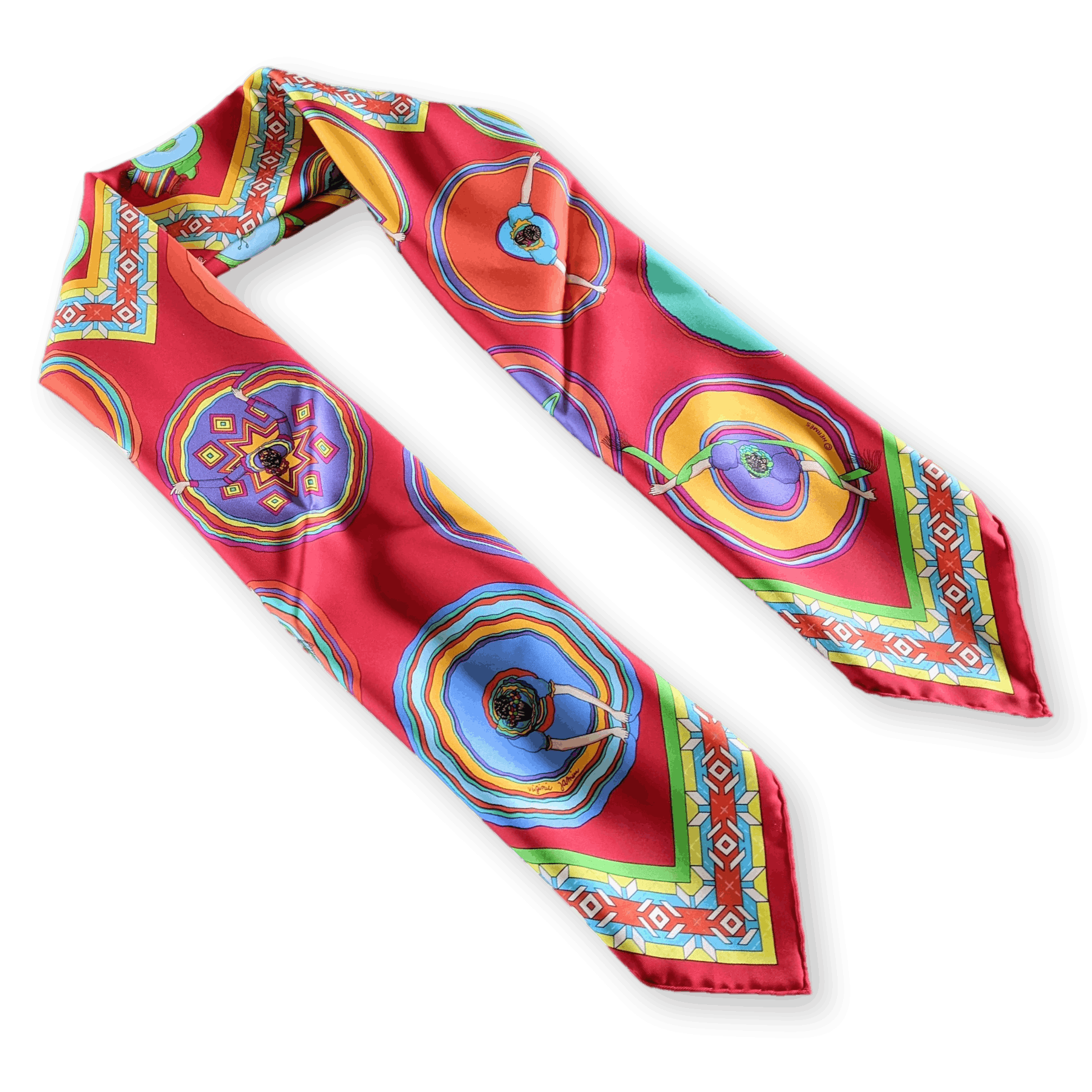 HERMES Belles du Mexique Twill Scarf 90
