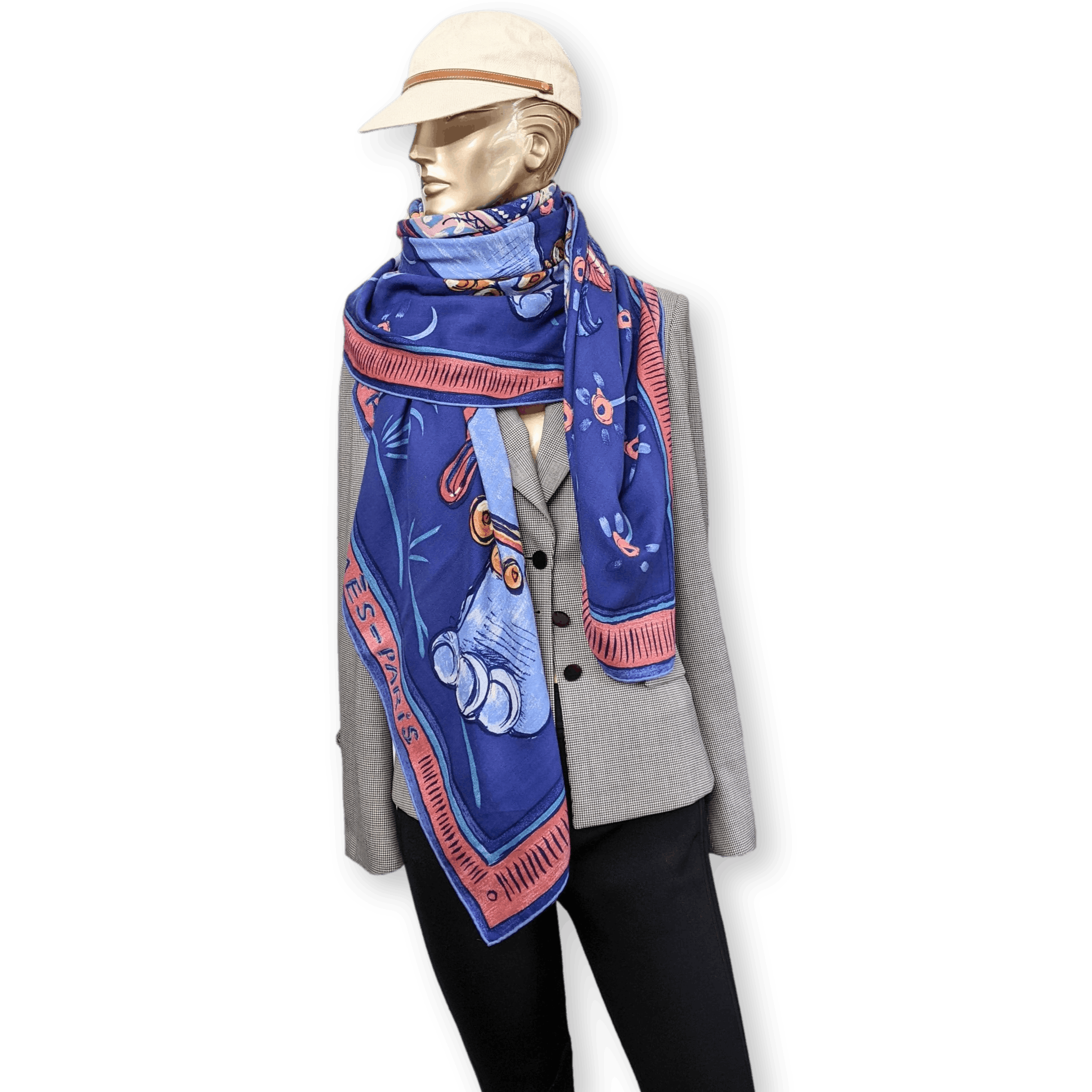 HERMES 2009 Beloved India by Philippe Dumas Cashmere Shawl Box! 140 x 140 CM