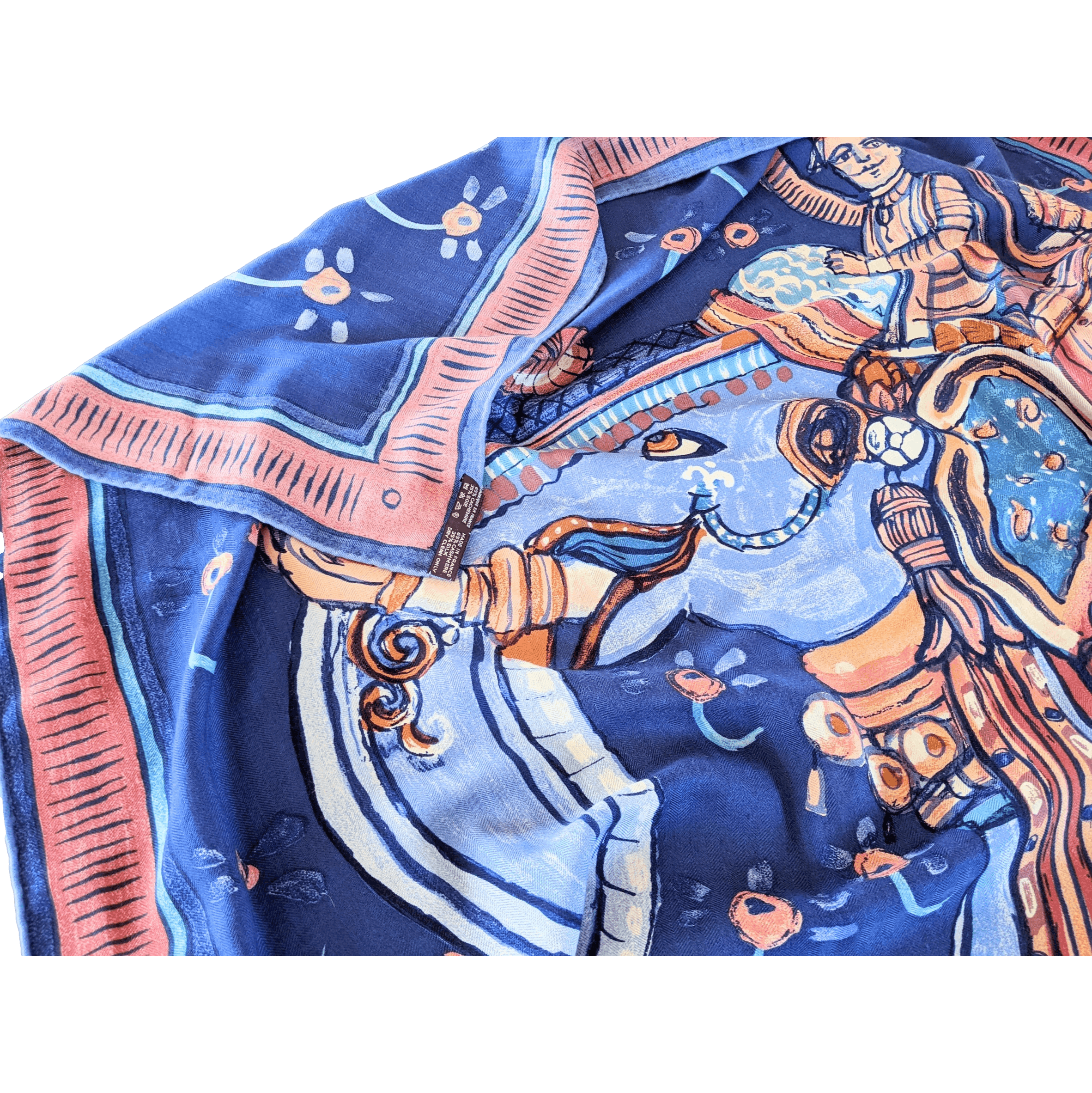 HERMES 2009 Beloved India by Philippe Dumas Cashmere Shawl Box! 140 x 140 CM