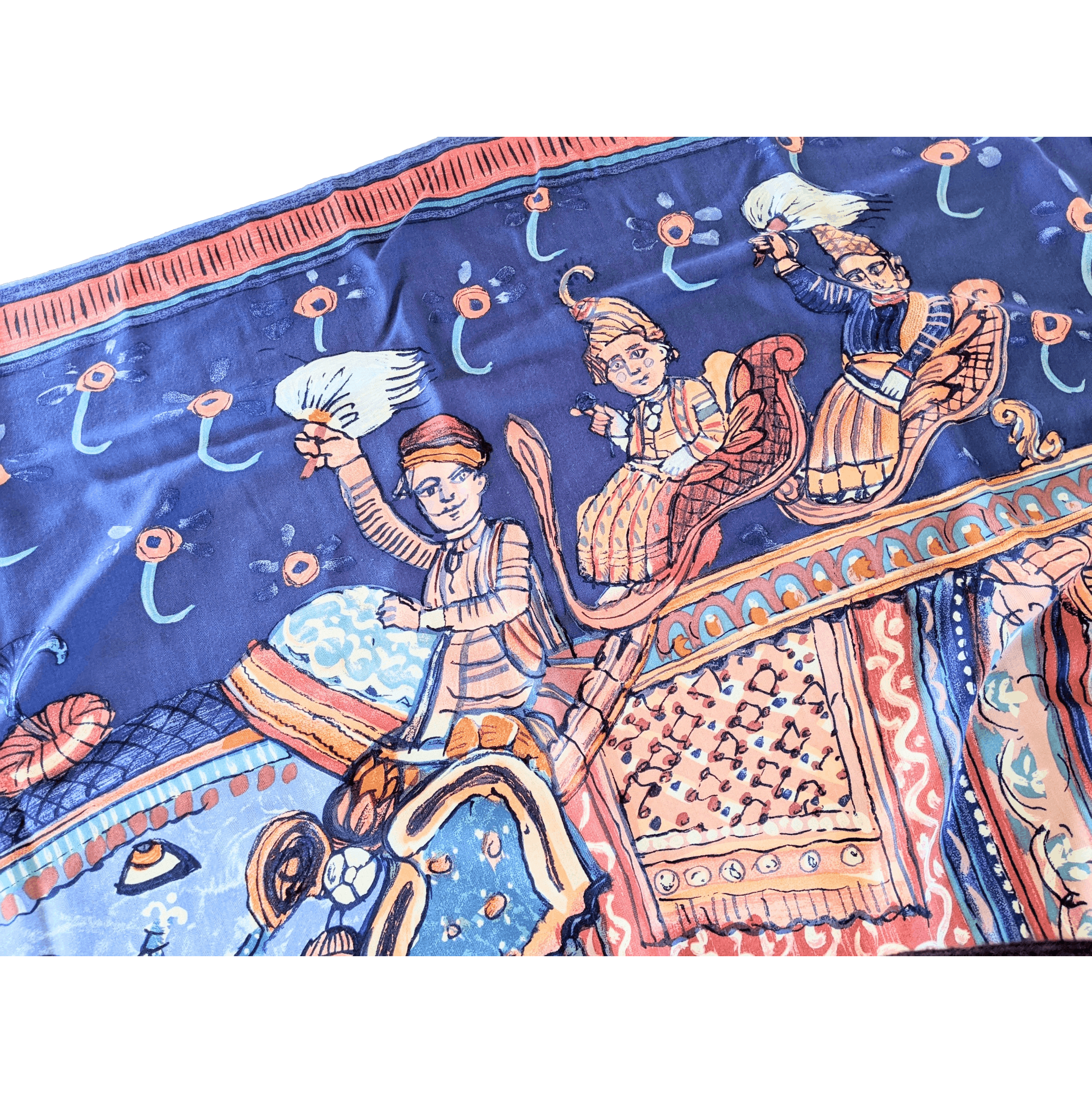 HERMES 2009 Beloved India by Philippe Dumas Cashmere Shawl Box! 140 x 140 CM