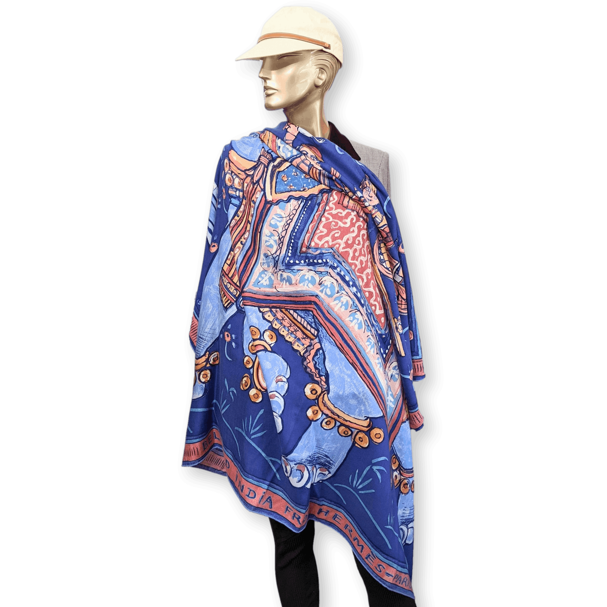 HERMES 2009 Beloved India by Philippe Dumas Cashmere Shawl Box! 140 x 140 CM