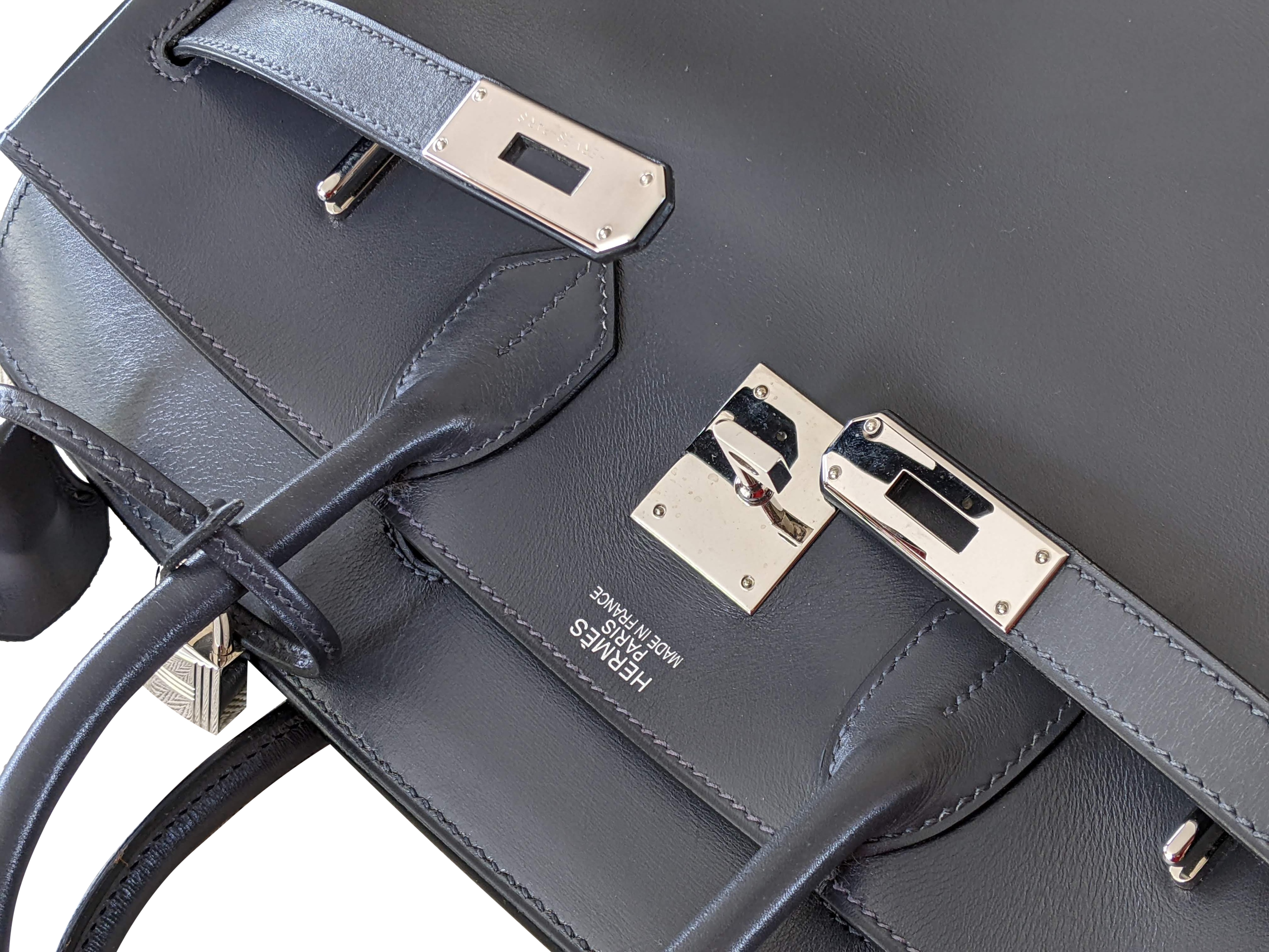 HERMES BIRKIN 32 HAC Ardoise Box PHW