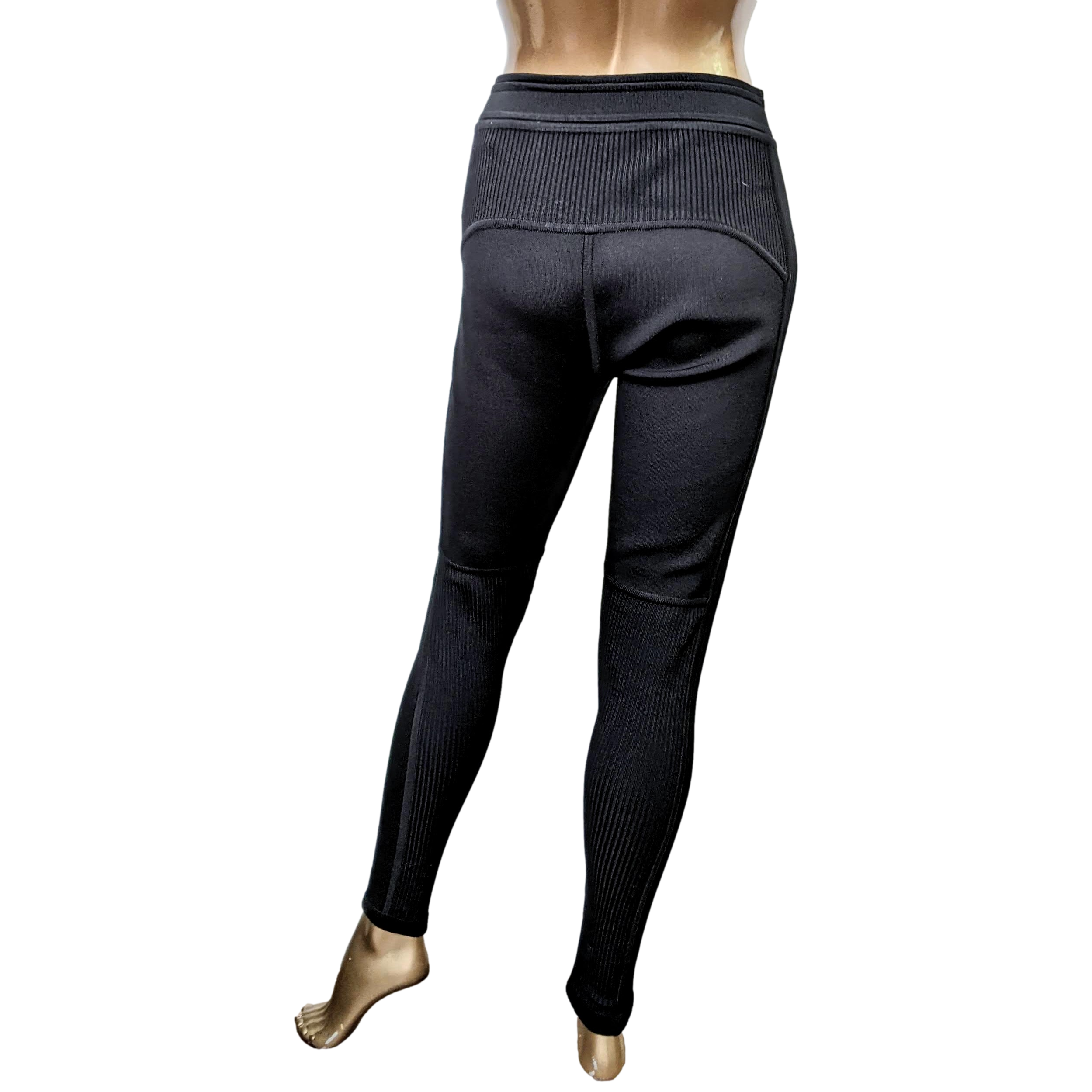 HERMES BLACK LEGGIN Black 76% Silk Stretch Woman Pants