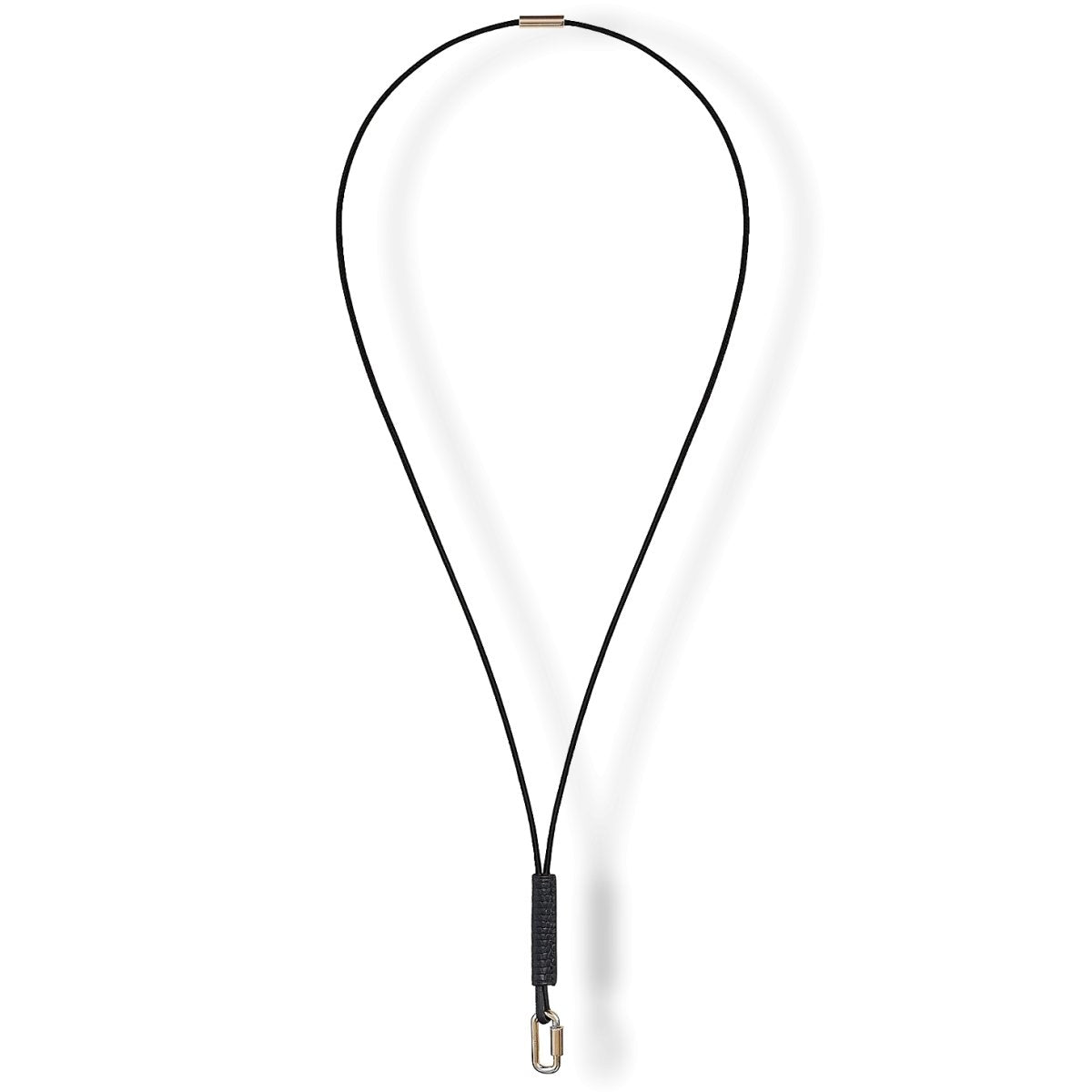 Hermes Black/Black Lizard/Permabrass PENDANT CURIOSITE NECKLACE, BNIB! - poupishop