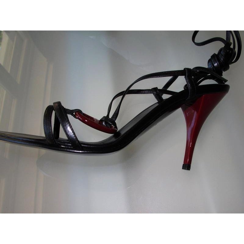 Hermes Black Red  Kymera Sandals