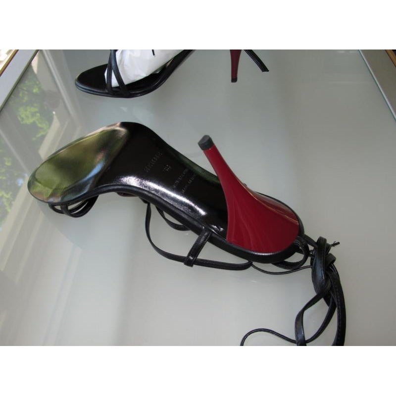 Hermes Black Red Kymera Sandals