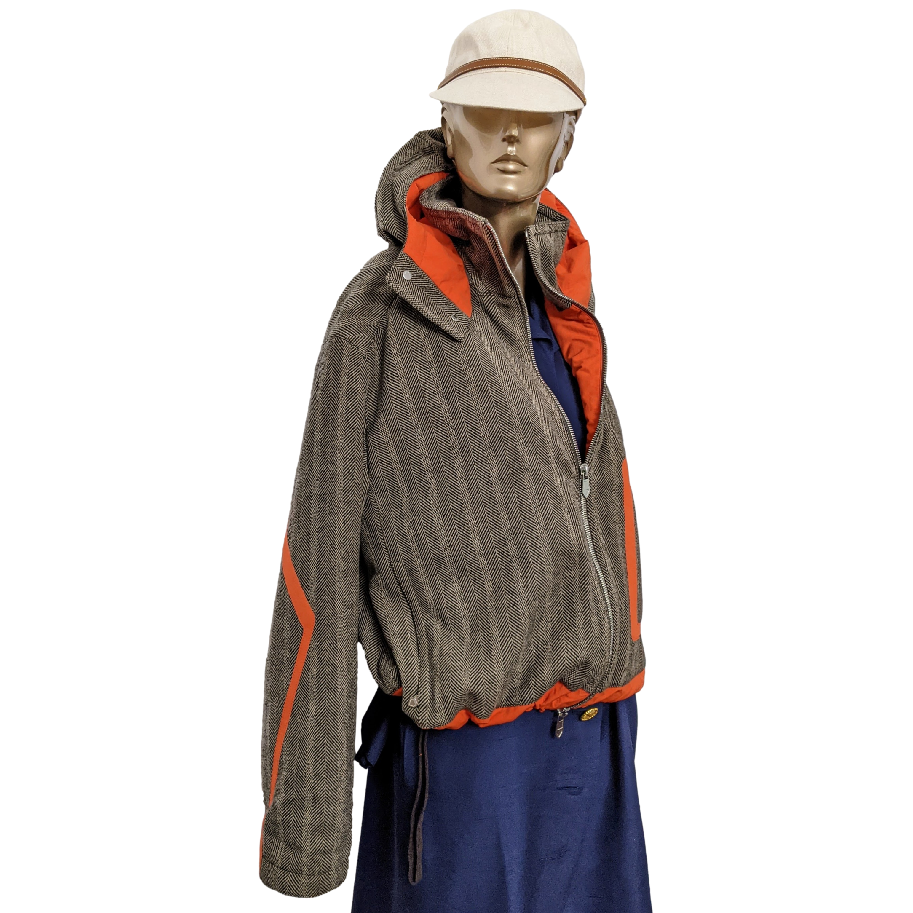 HERMES BLOUSON CAPUCHE AMOVIBLE VIGOUREUX Removable Hood Jacket Sz48
