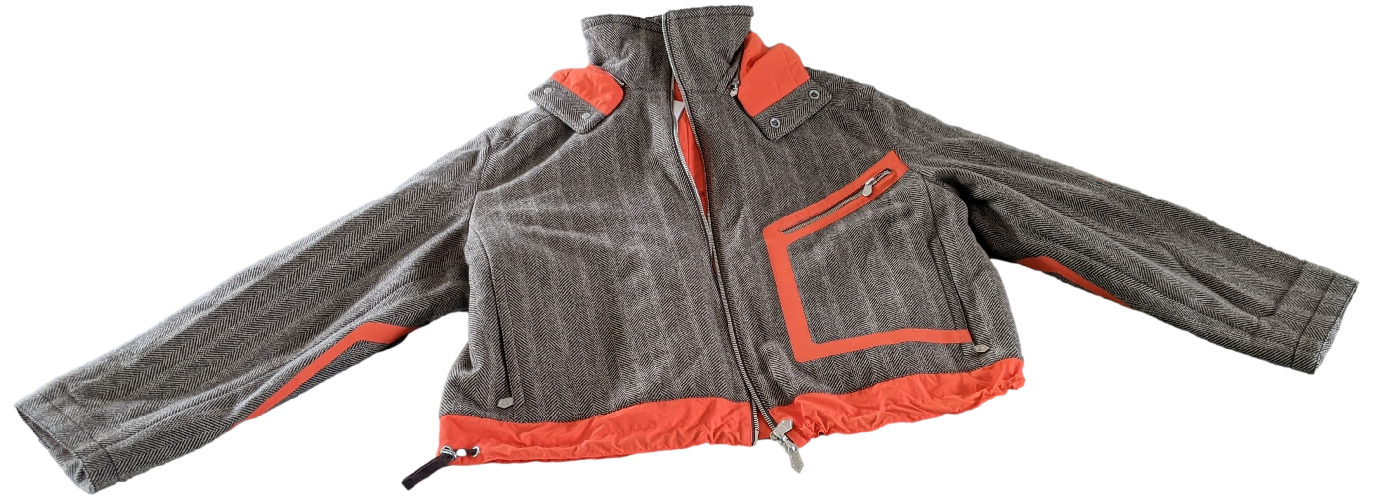 HERMES BLOUSON CAPUCHE AMOVIBLE VIGOUREUX Removable Hood Jacket Sz48