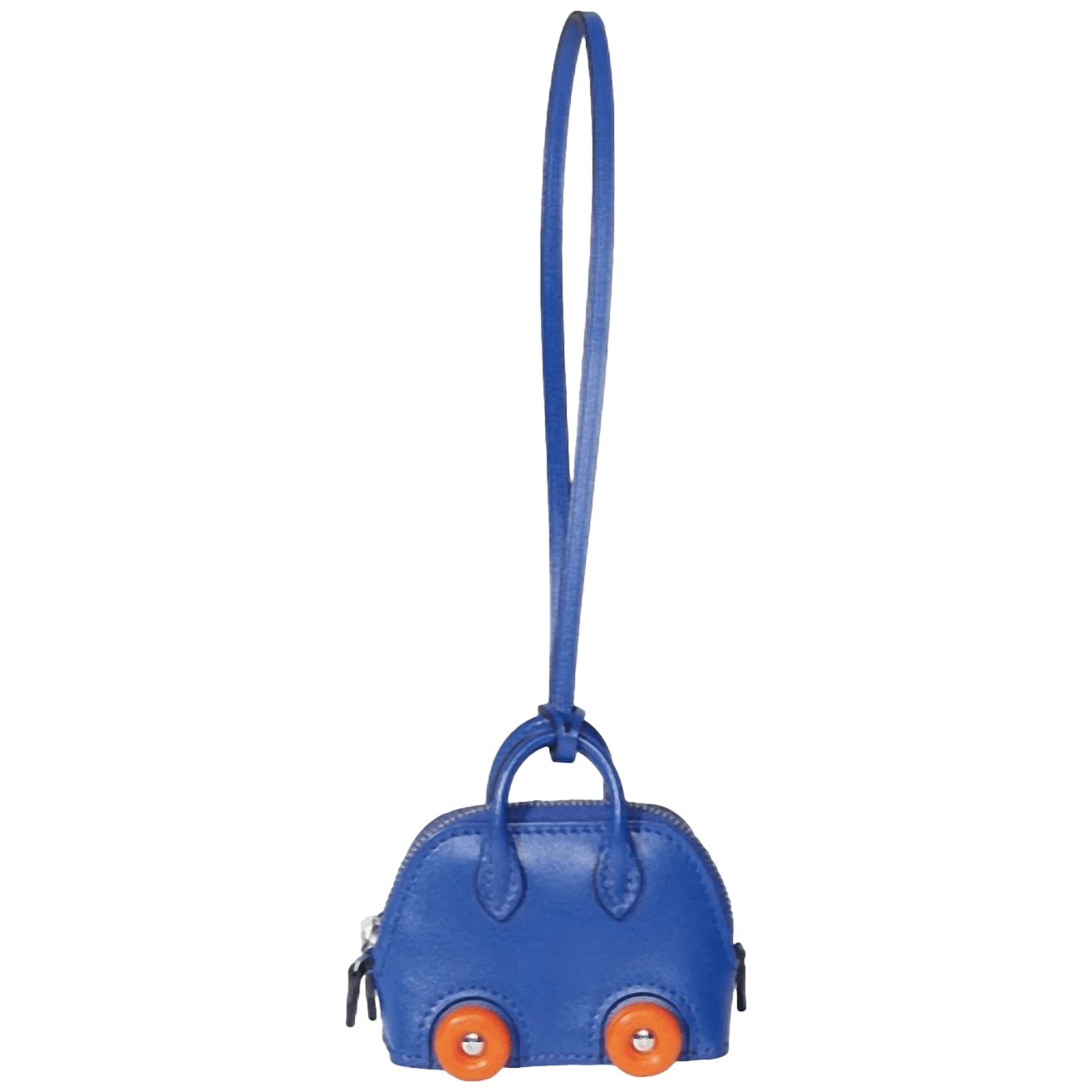 HERMES BOLIDE ON WHEELS 2022 Bleu Electrique Veau Tadelakt Bag Charm